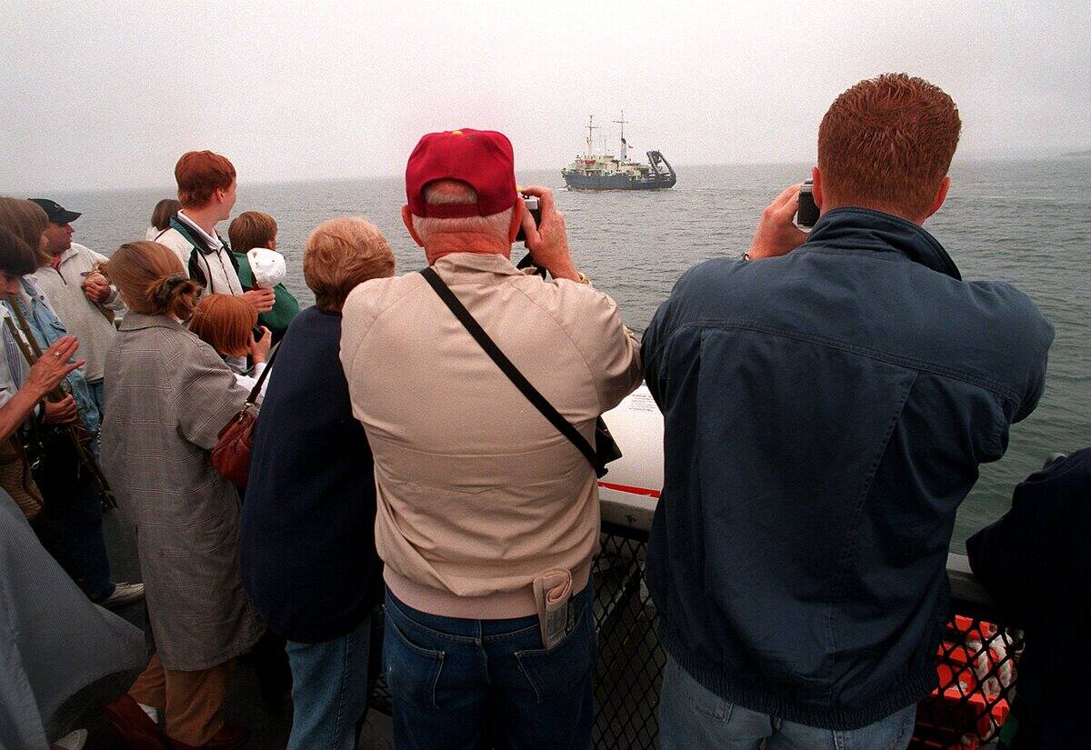 The Atlantis II Leaving Woods Hole On Its Final Journey