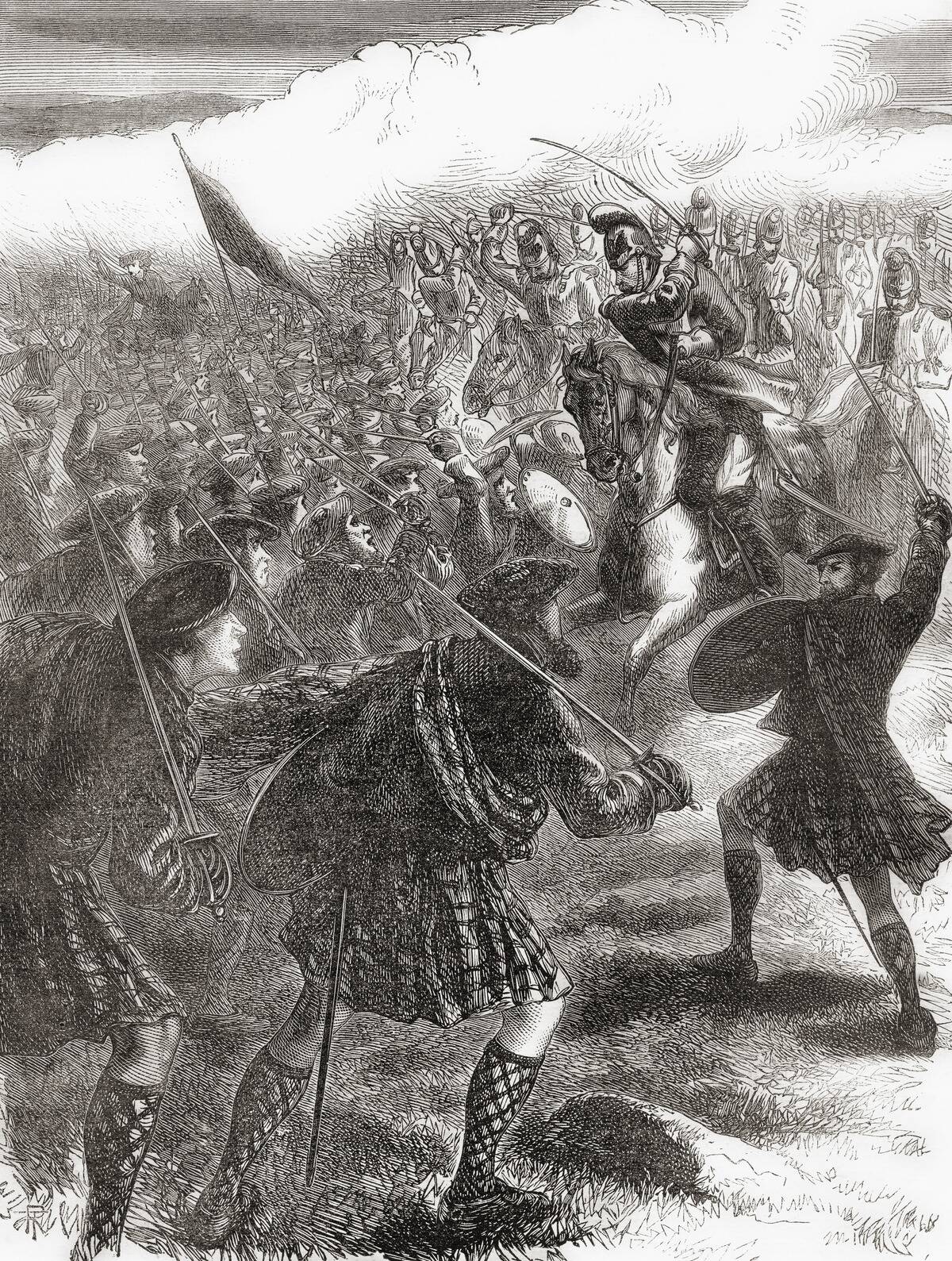 The Battle of Culloden, 16 April 1746, the final confrontation of the Jacobite rising of 1745