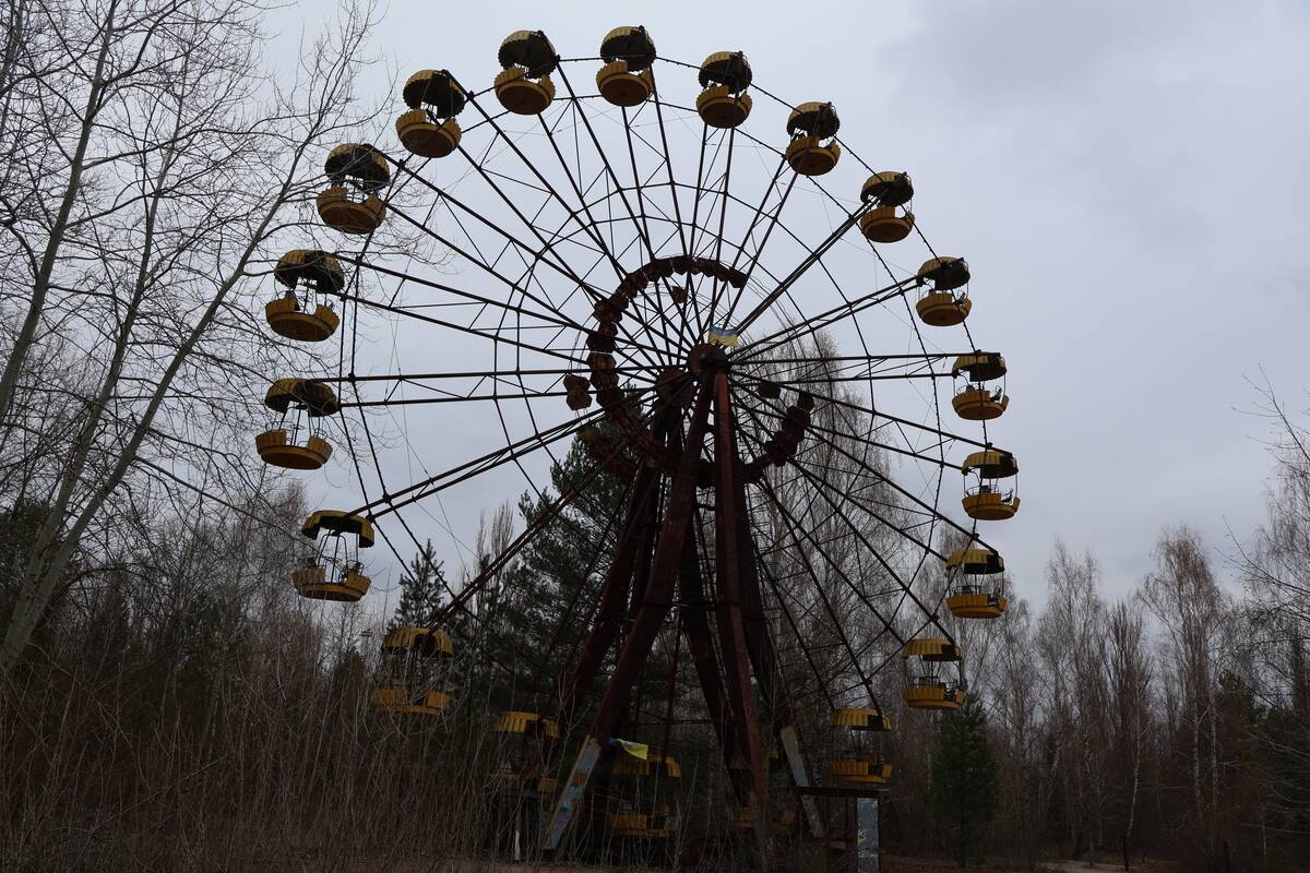 The Evacuated And Devastated City Of Prypiat Near Chornobyl Nuclear Power Plant