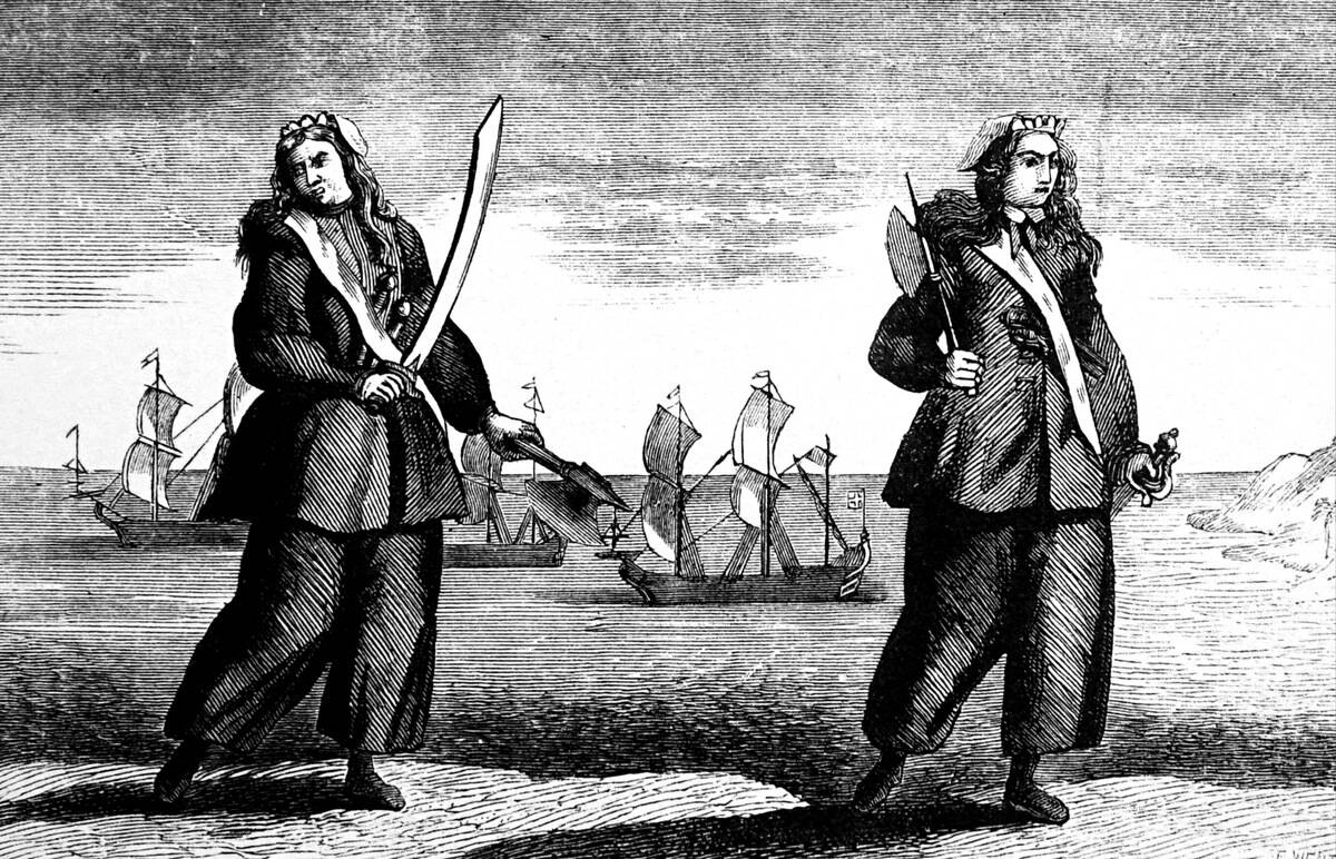 The female pirates Mary Read and Anne Bonny.