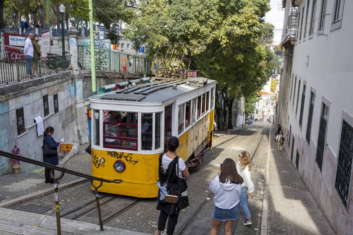 The Gloria Funicular Lisbon Portugal The Gloria Funicular Lisbon Portugal
