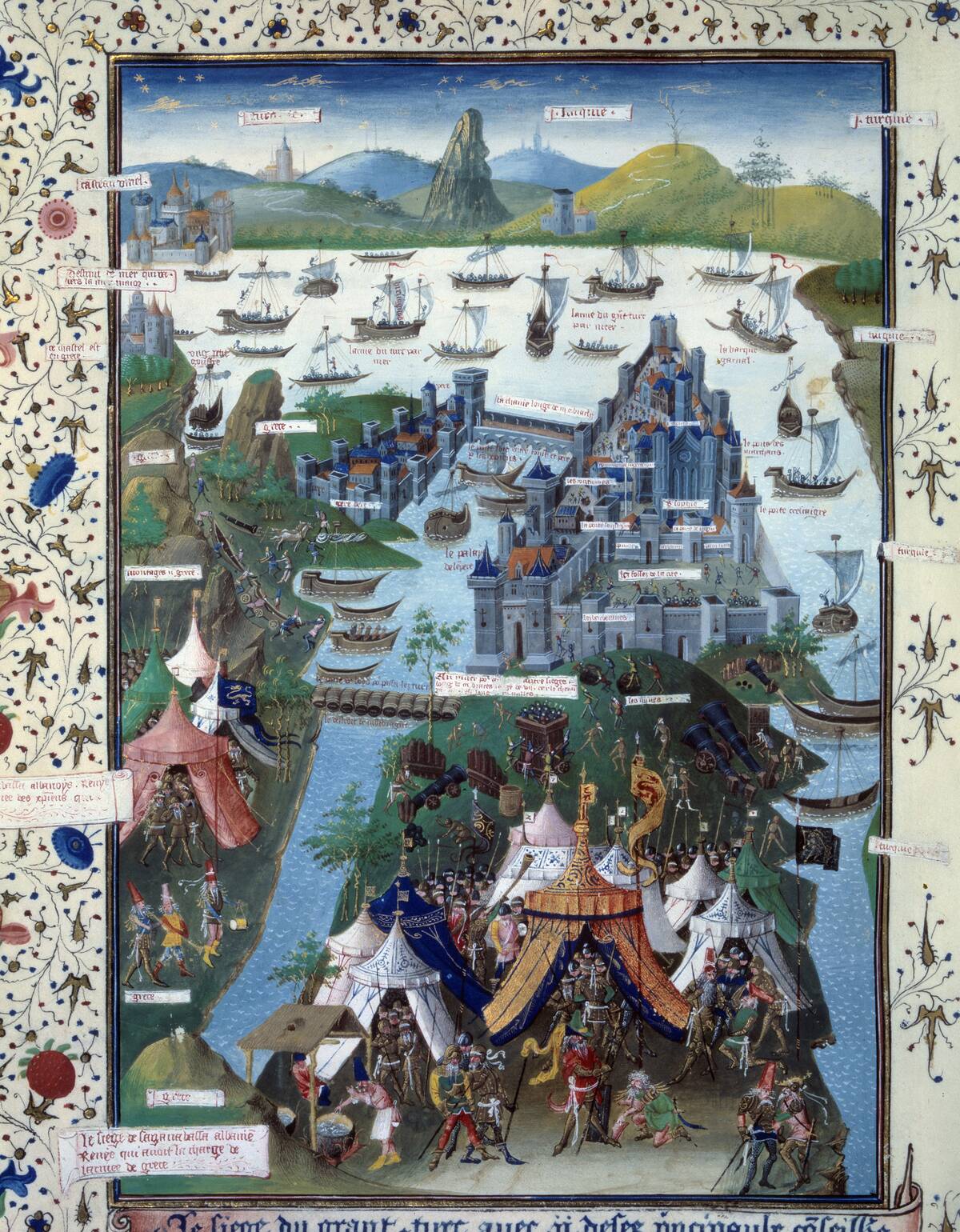 The last siege of Constantinople by the Ottomans troops of Mehme