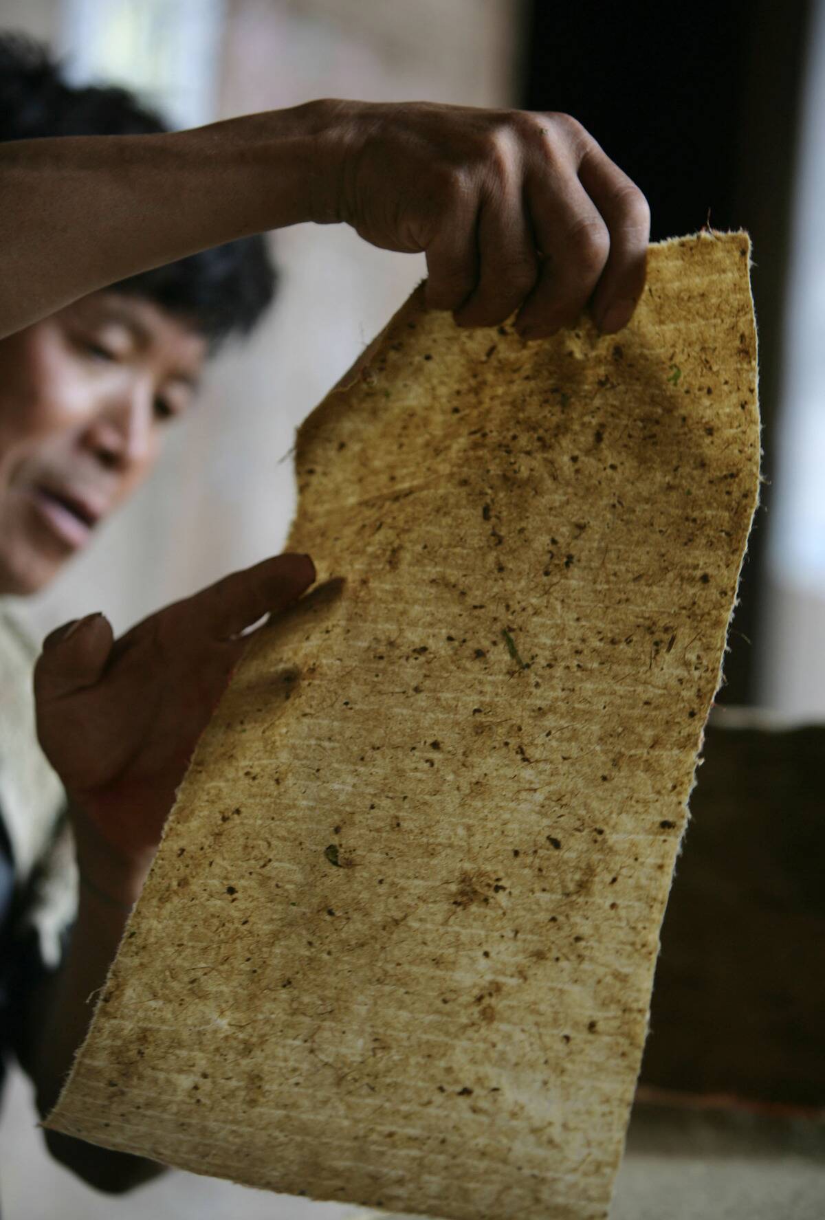 Traditional Handmade Paper Manufactured From Bamboo In Tianwan
