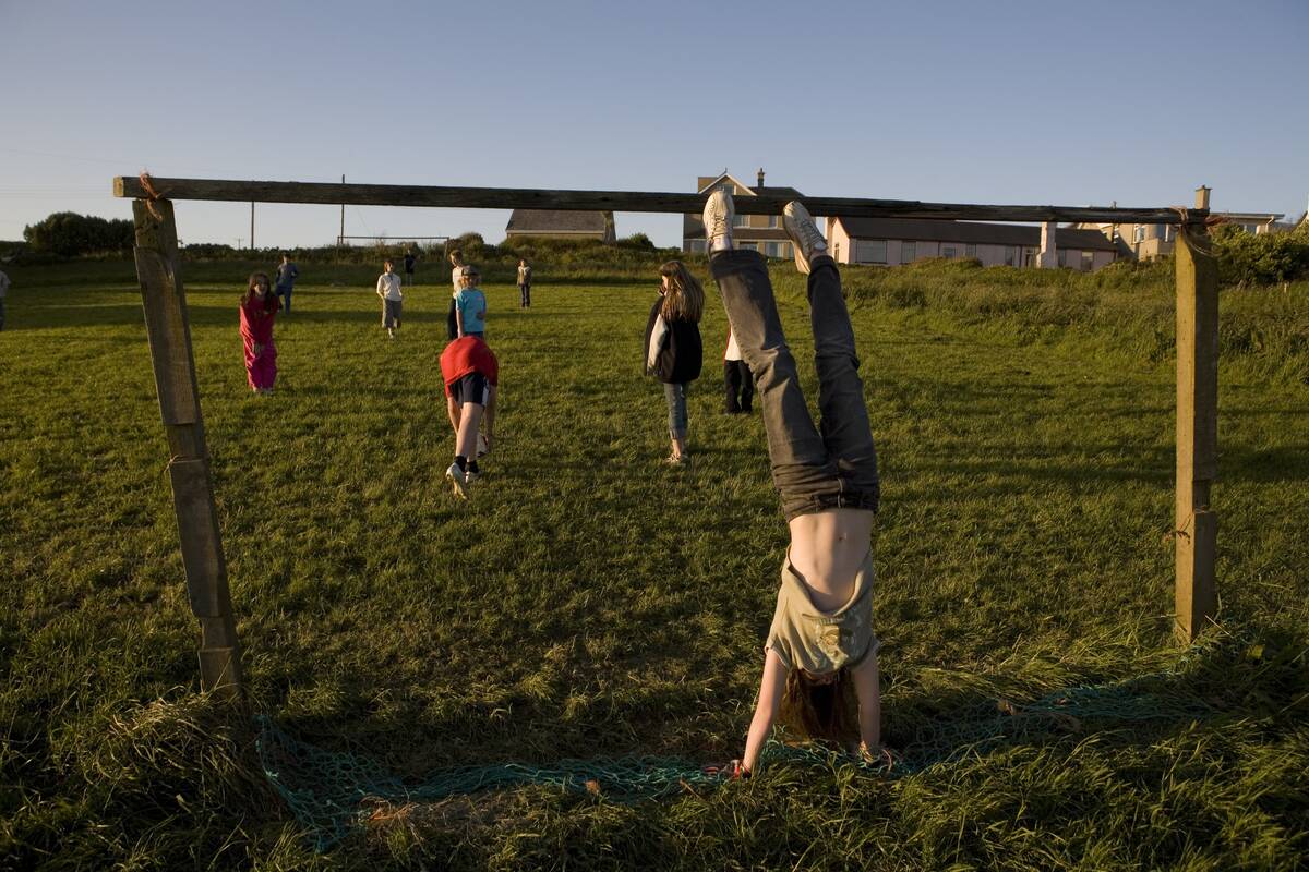 UK - Lizard Peninsula in Cornwall - Campsite Kids Playing