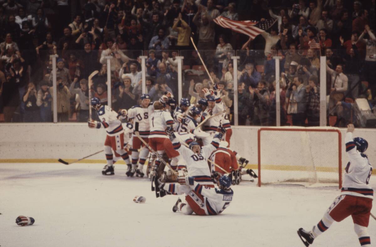 US And Russian Hockey Teams Competing In The 1980 Winter Olympics, The Miracle On Ice
