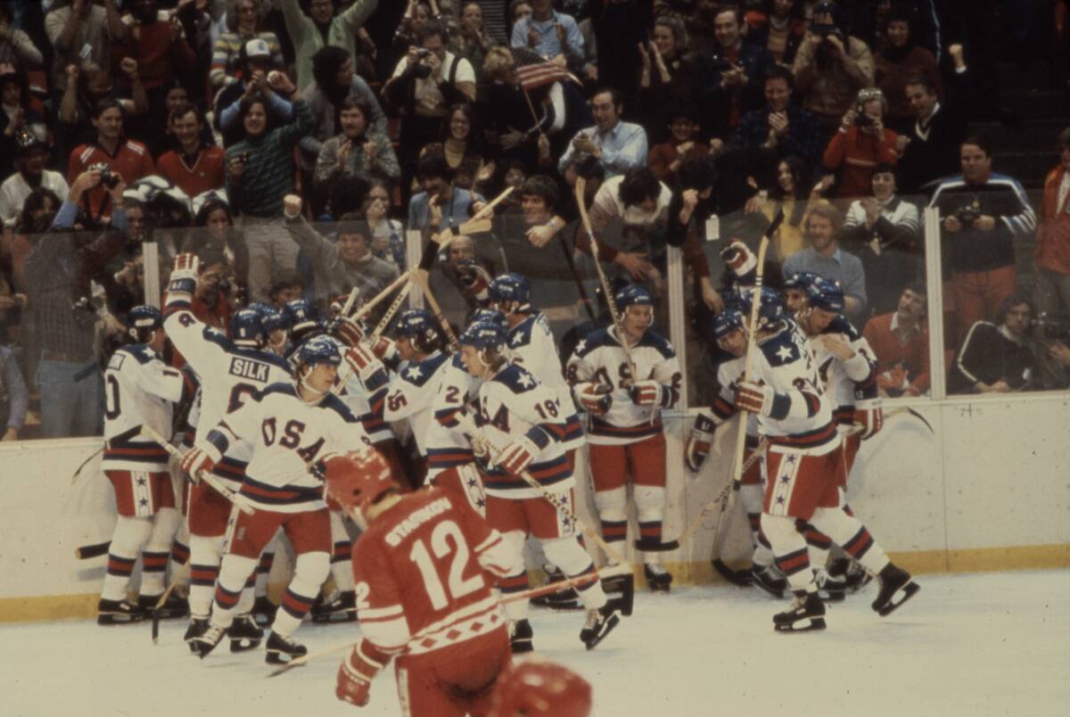 US And Russian Hockey Teams Competing In The 1980 Winter Olympics, The Miracle On Ice