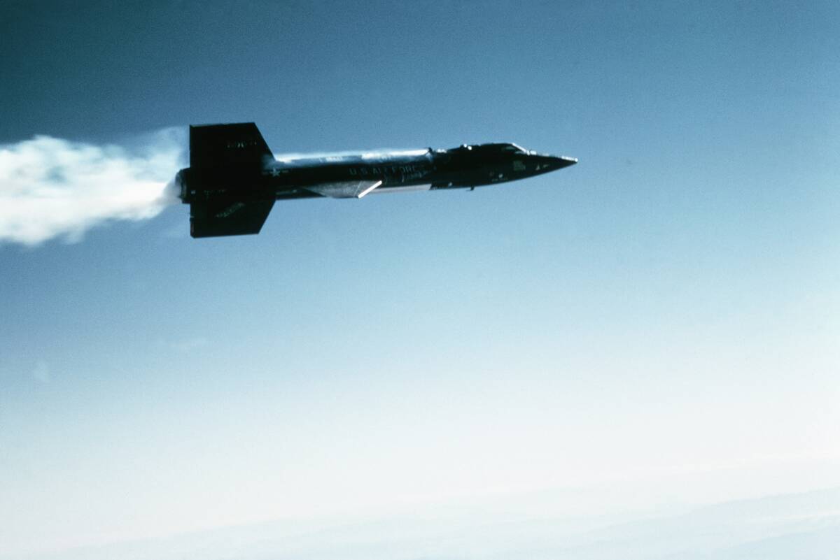 X-15 Rocket Plane Flying