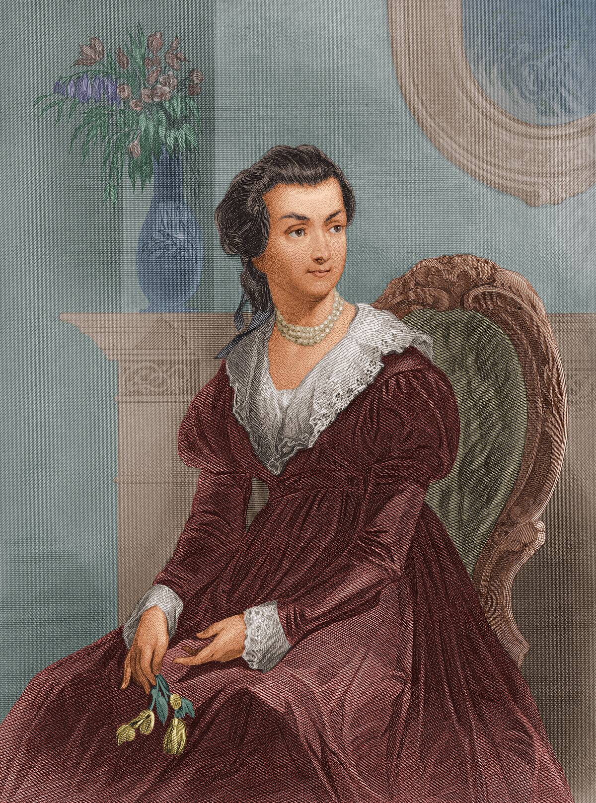 Engraved portrait of Abigail Smith Adams (1744 - 1818), late 1700s. She was the wife of the second American president, John Adams, and the mother of John Quincy Adams, the sixth American president. (Photo by Stock Montage/Getty Images)