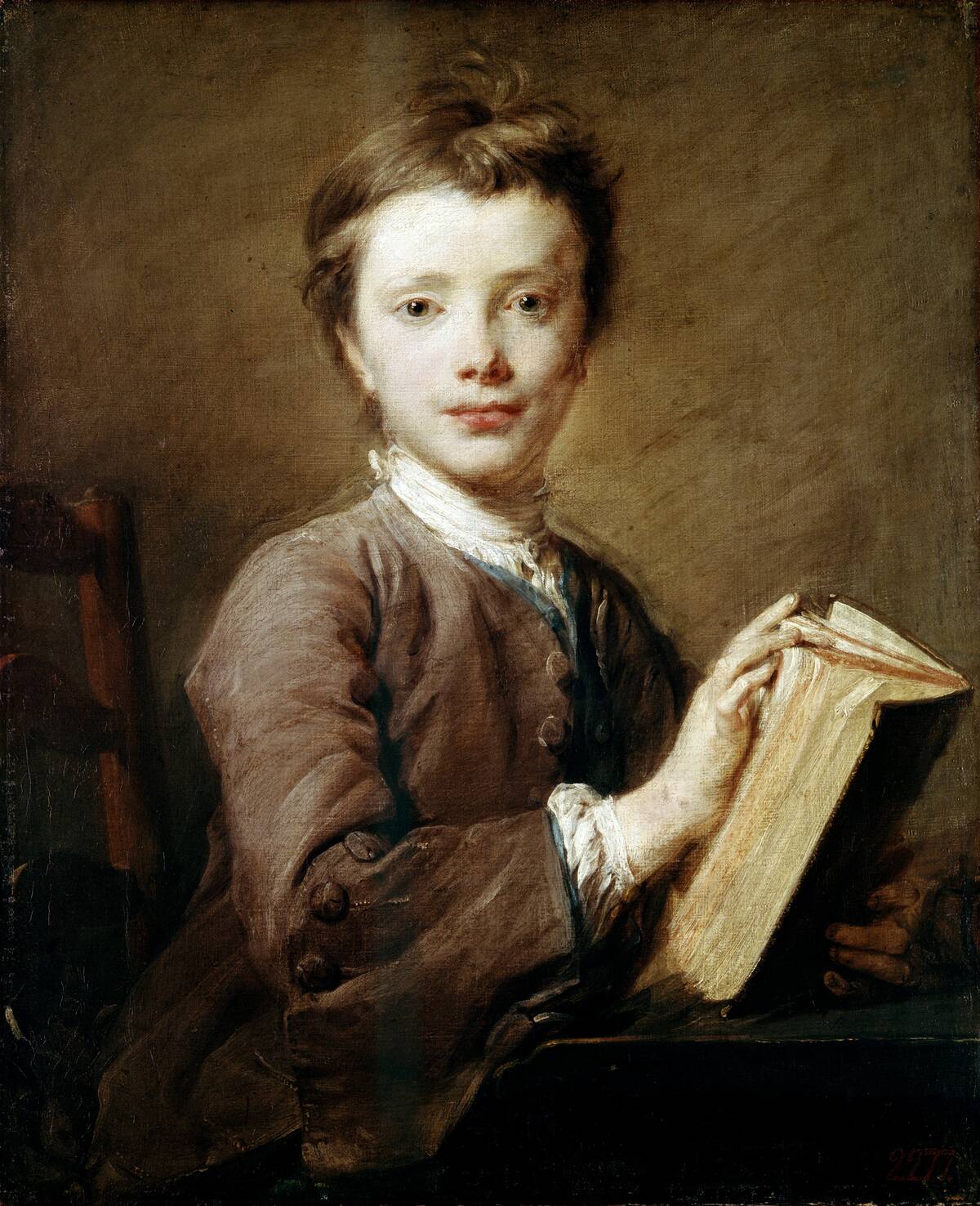 'A Boy with a Book', c1740. Artist: Jean-Baptiste Perronneau