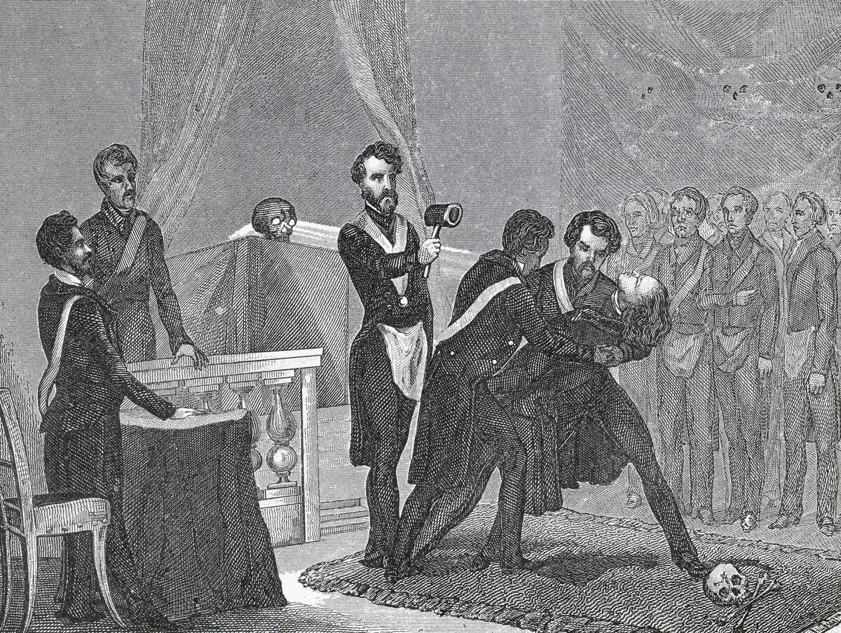 A Freemason Undergoes The Initiation To Master