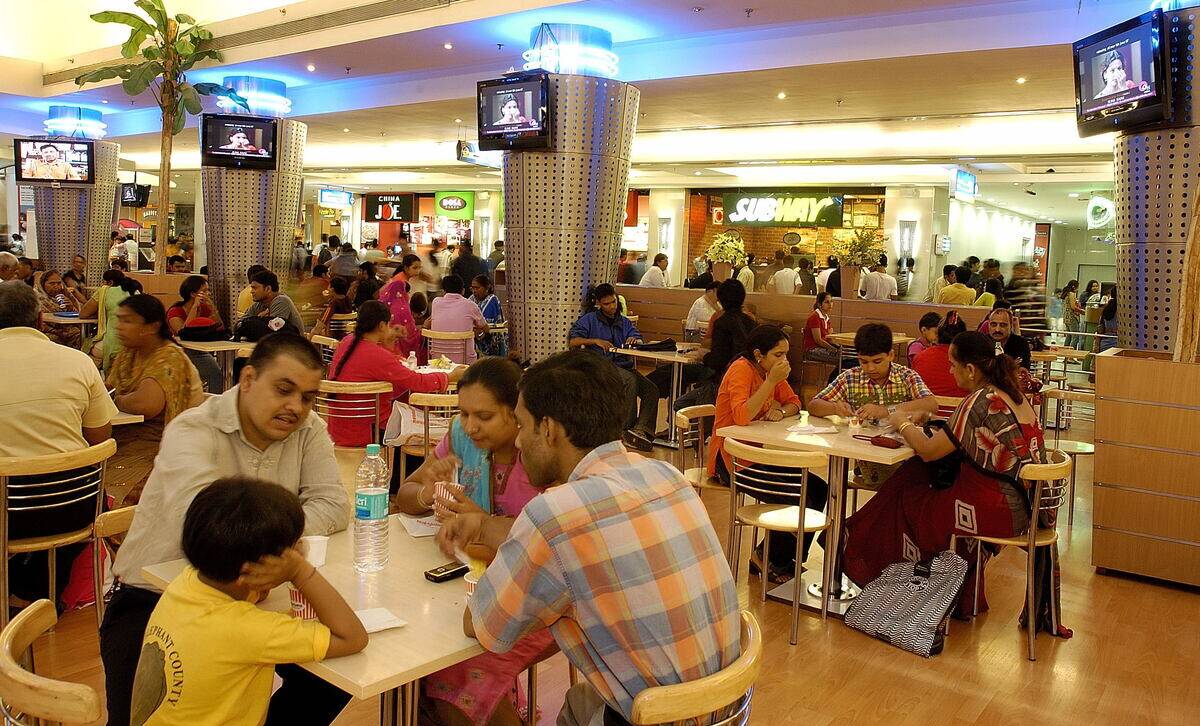 A view of Food Court at INORBIT MALL in Mumbai's suburb Malad, India.