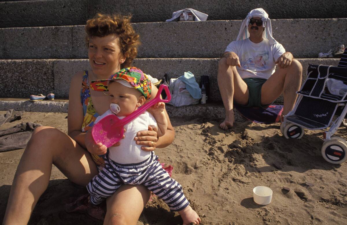 Beach Baby And Parents