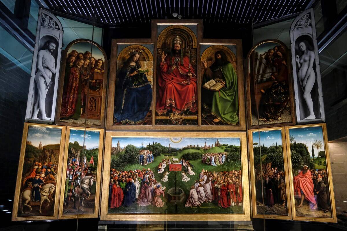 BELGIUM-ART-PAINTING-VAN EYCK-RESTORATION