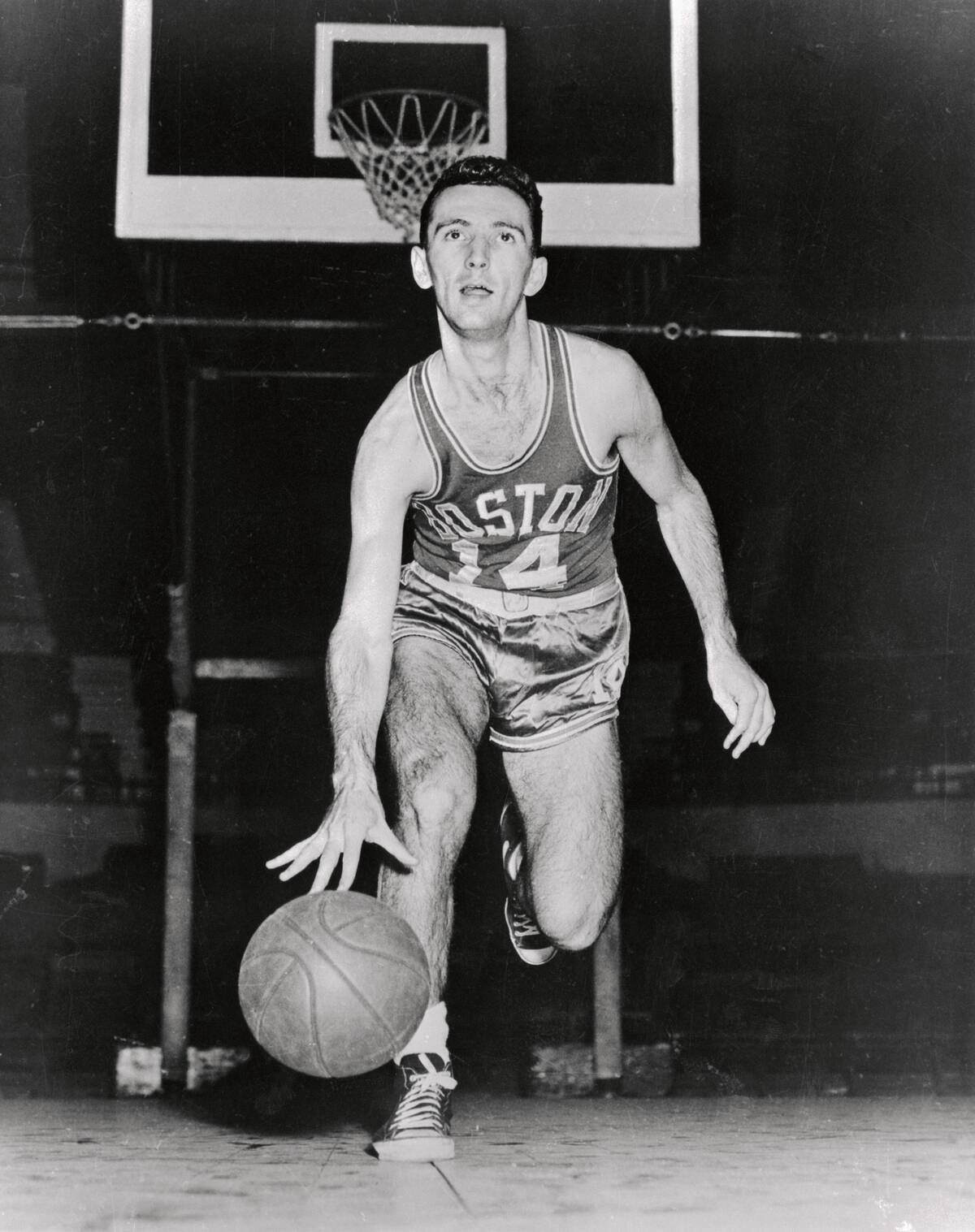 Bob Cousy Dribbling Ball