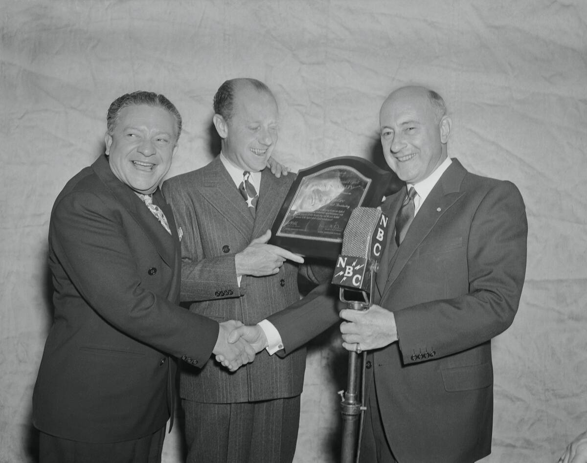 Cecil B. DeMille Attending Famous Radio Team's Anniversary Event