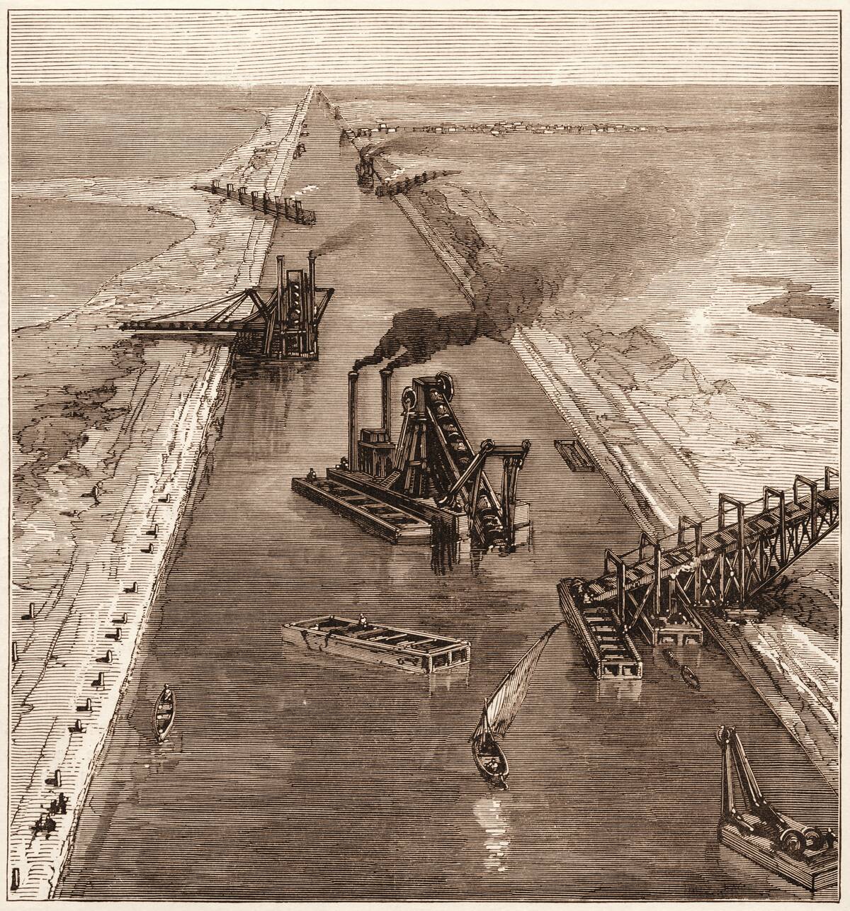 Construction On The Suez Canal