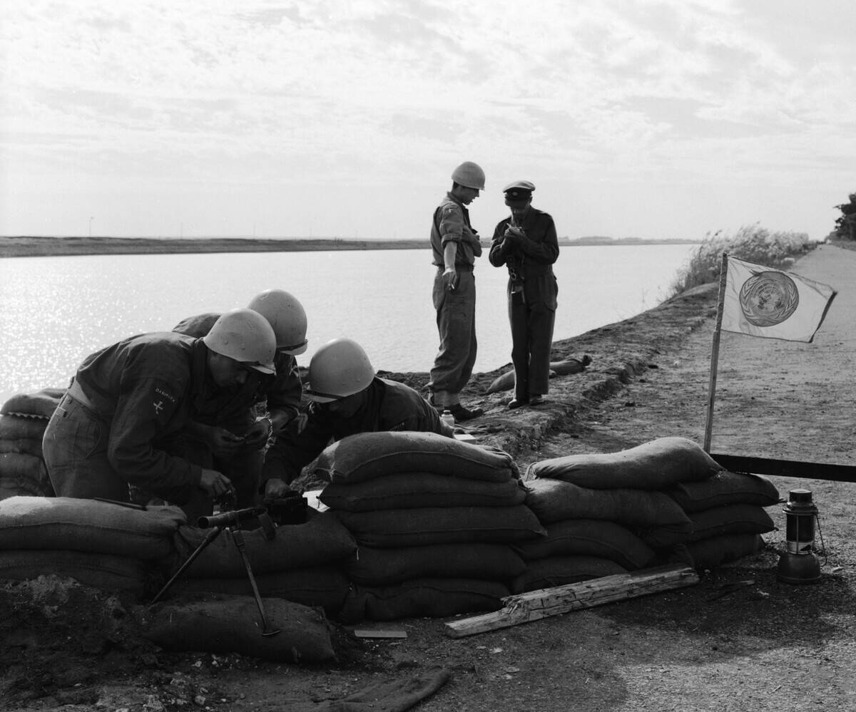Danish UN troops in Egypt during the Suez Crisis December 1956