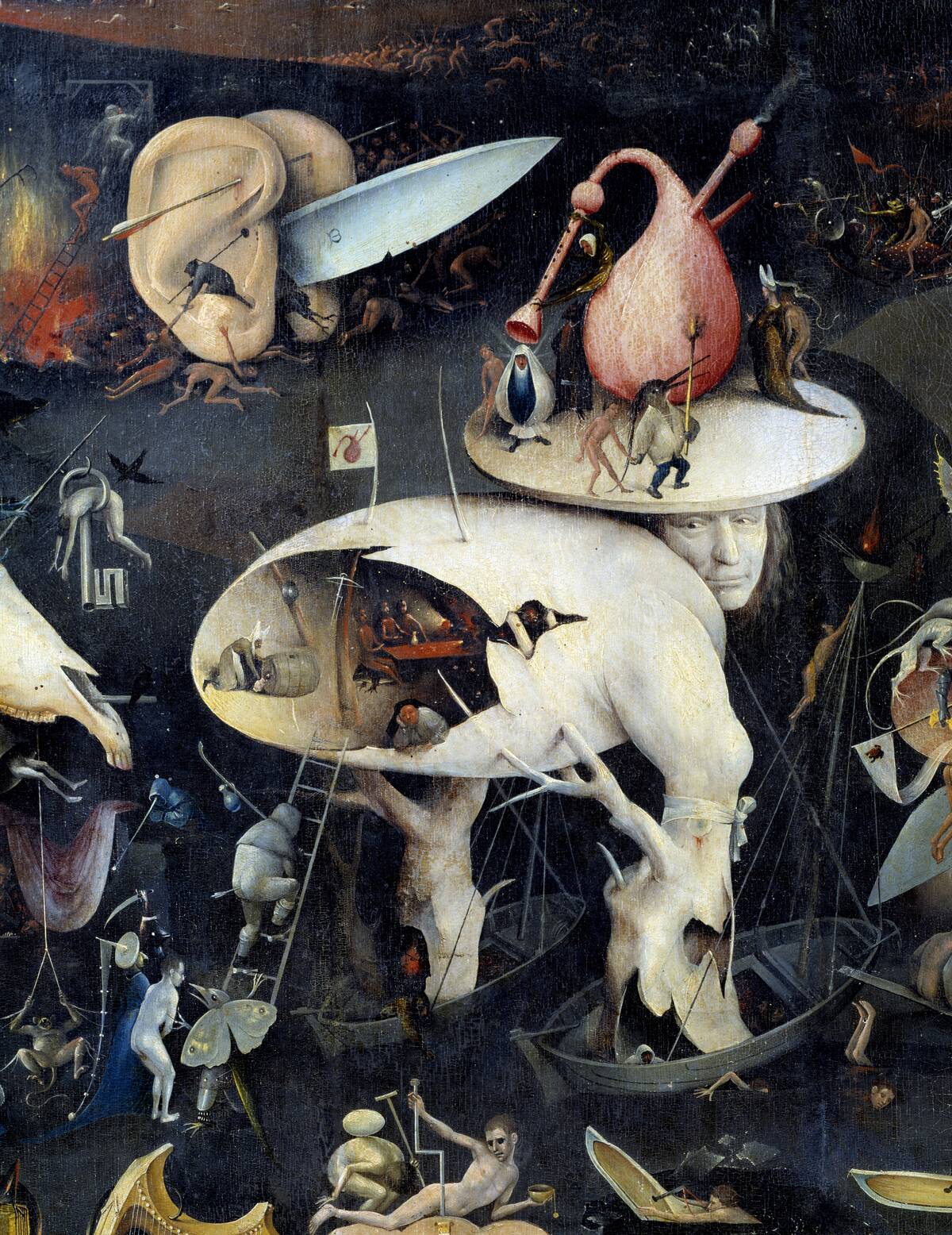 Detail of Hell from The Garden of Earthly Delights by Hieronymus Bosch