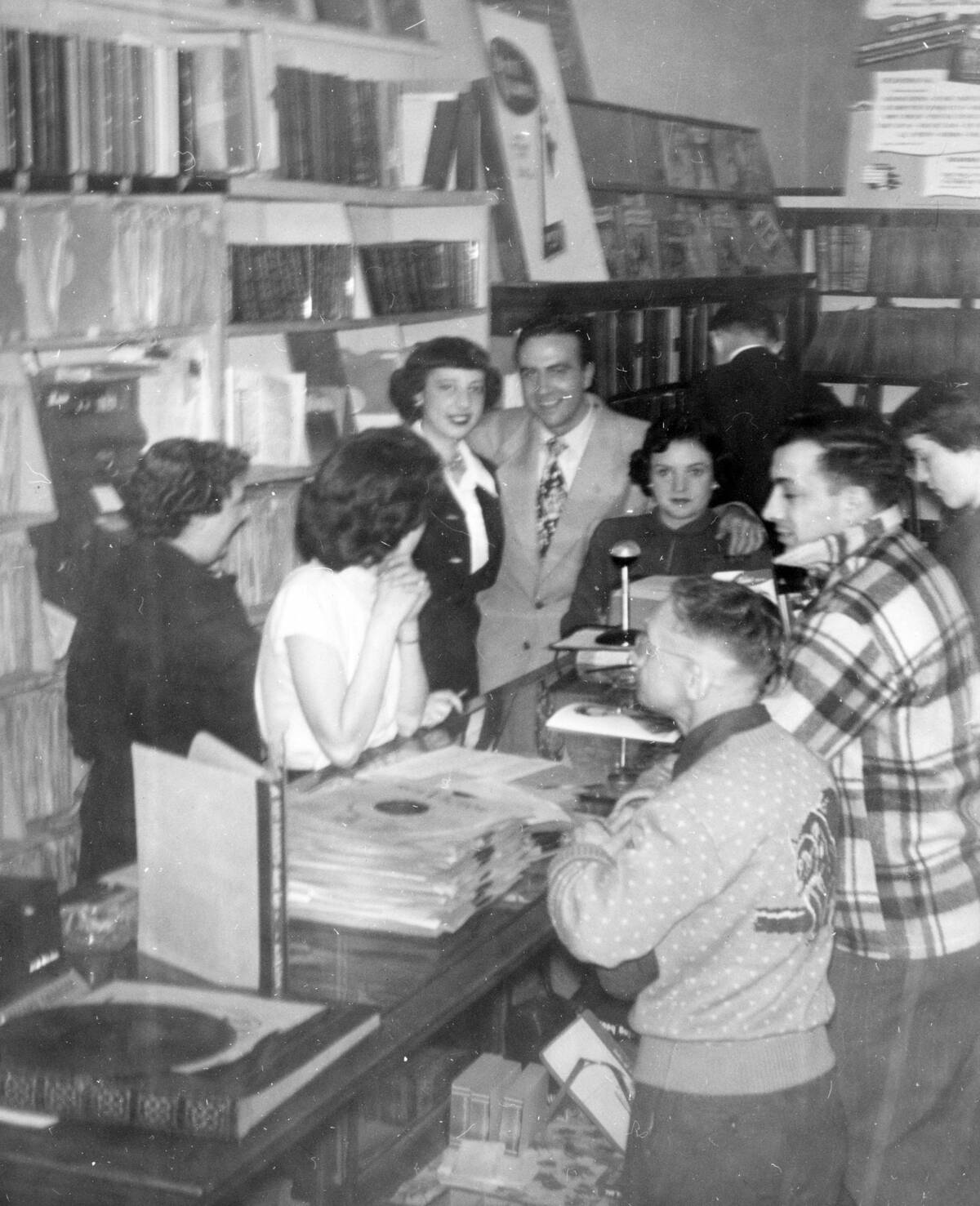 Don Cornell At A Record Store