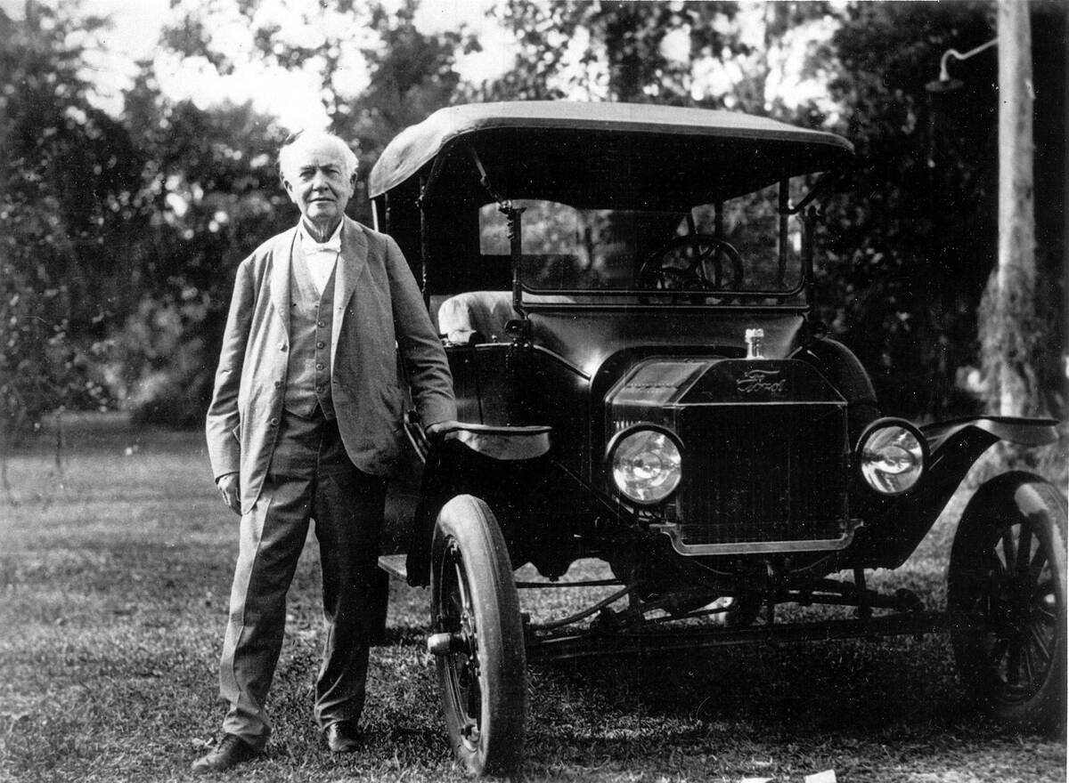Edison With Model T