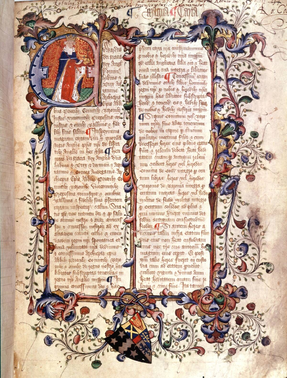 Edward III giving the Magna Carta.