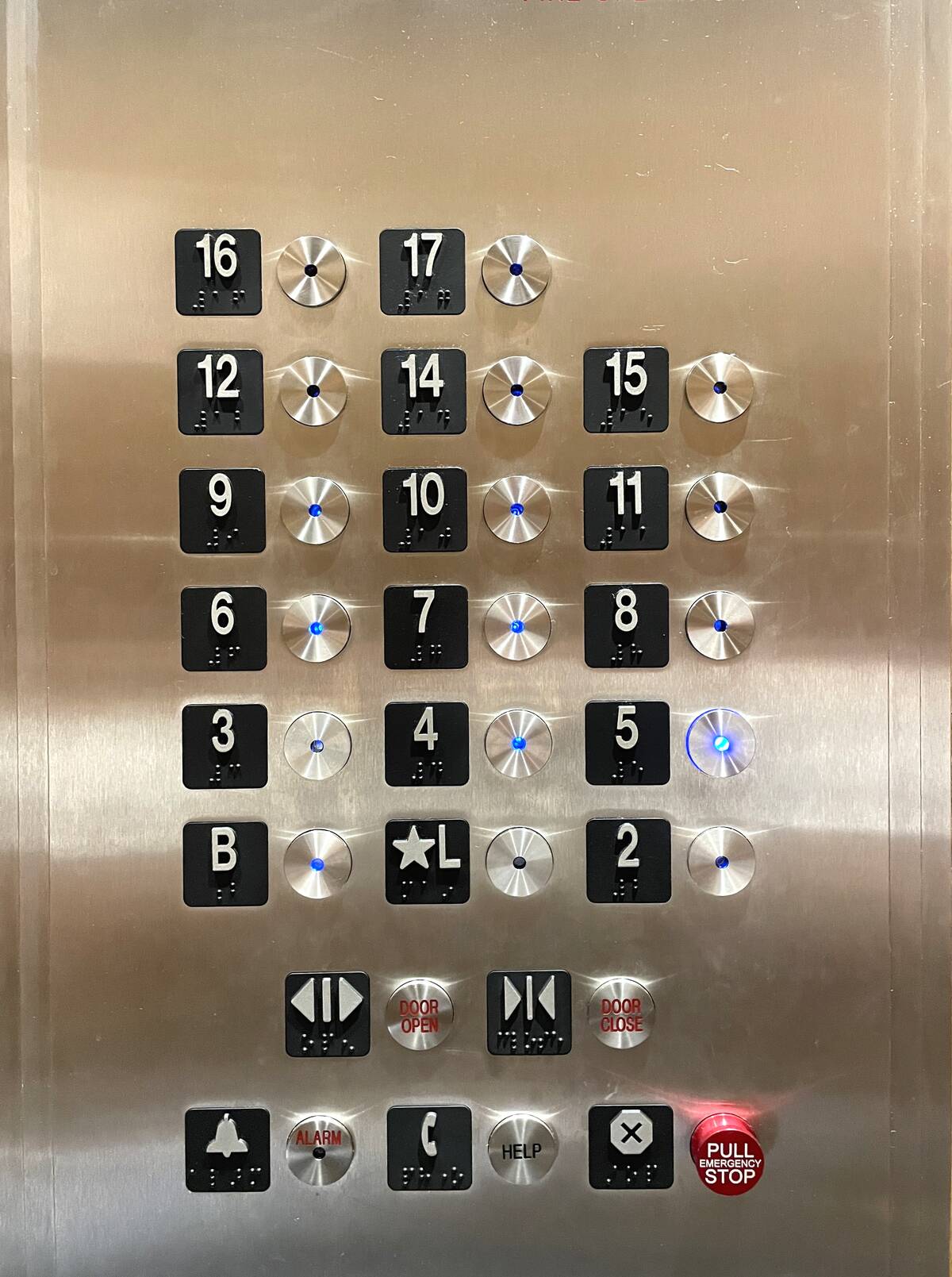 Elevator buttons missing 13th floor