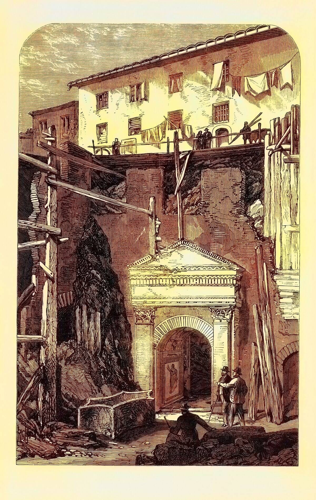 Excavation at Rome Showing the Guard-House of the Seventh Cohort of Vigiles Italy 1867