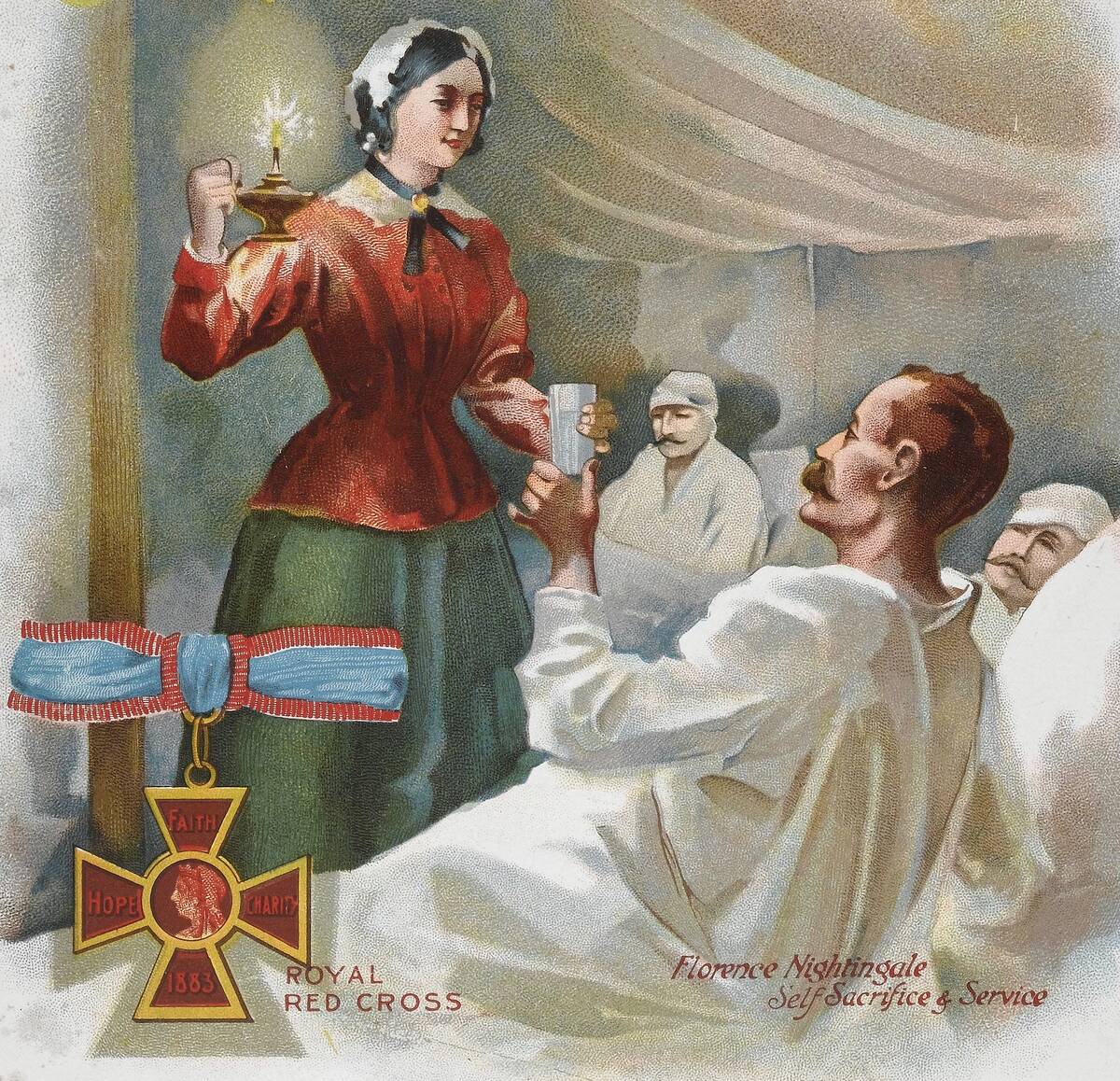 Florence Nightingale attends to Patients