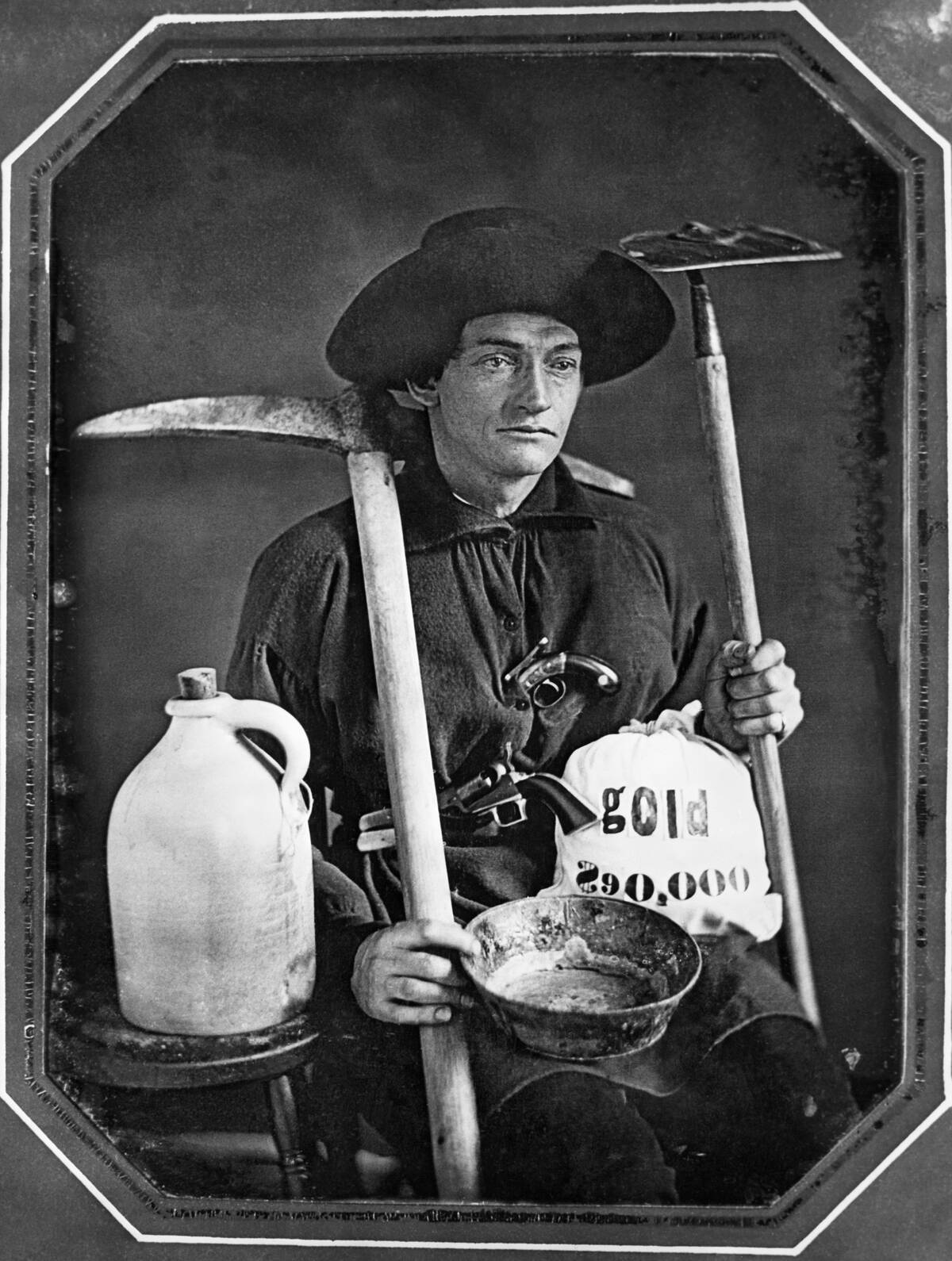 George Northrop Posing as Gold Miner