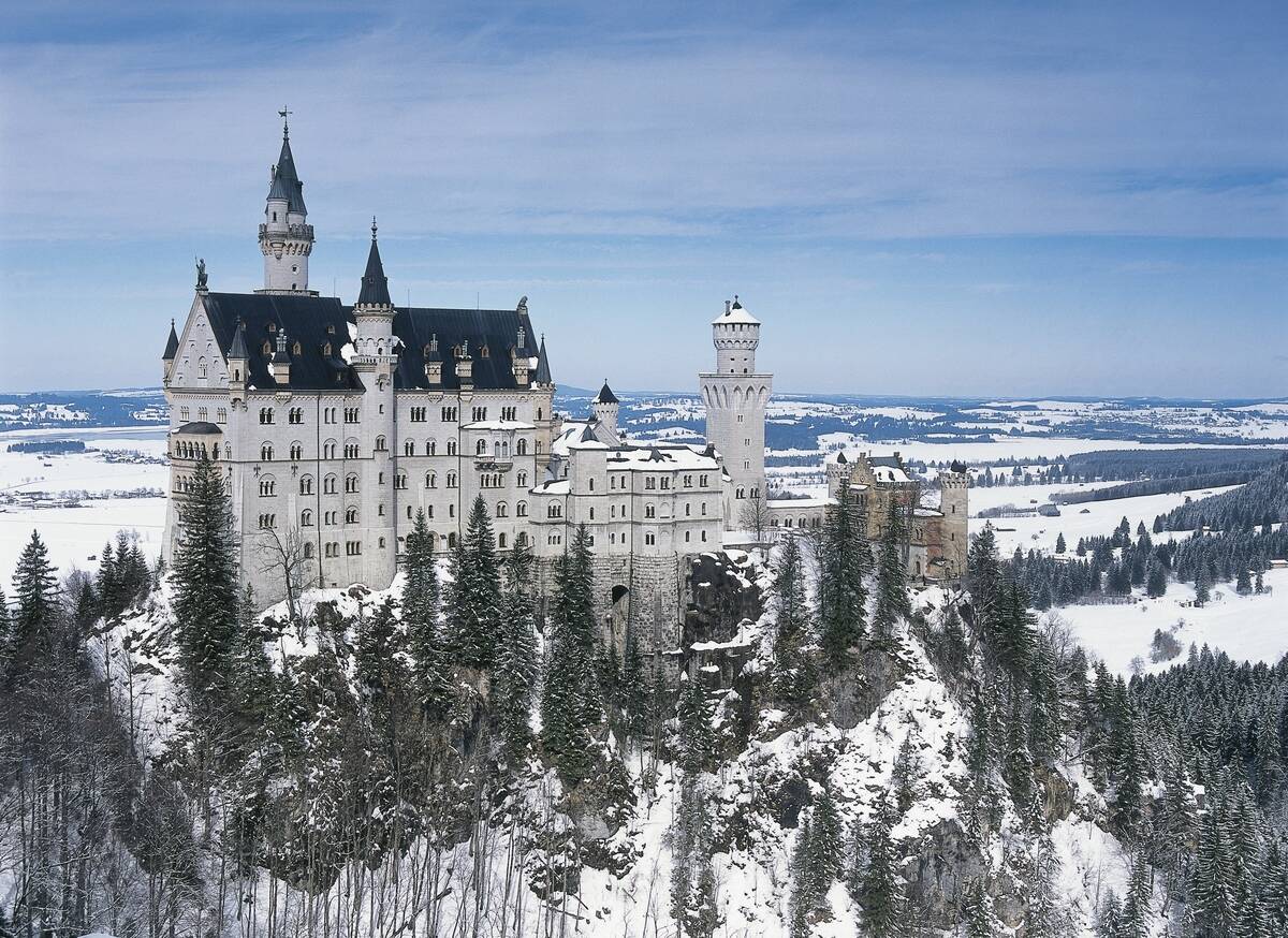 Germany, Bavaria, Surroundings of Fussen, Neuschwanstein castle