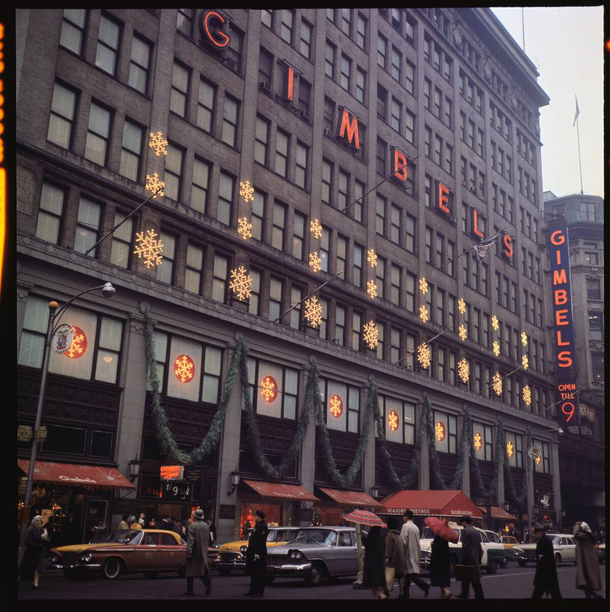 Gimbels Department Store with Christmas Decorations
