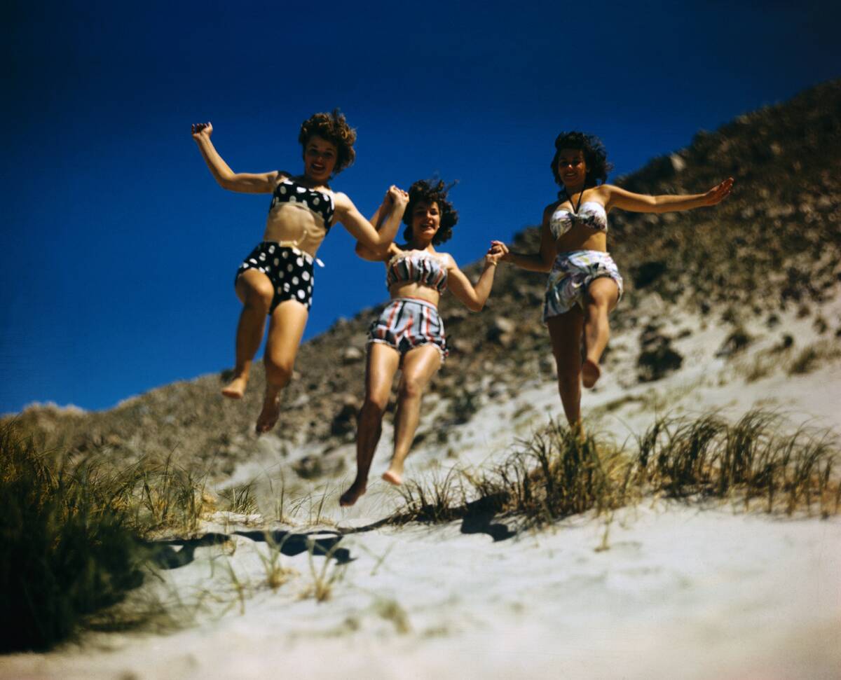 Girls Running on Beach
