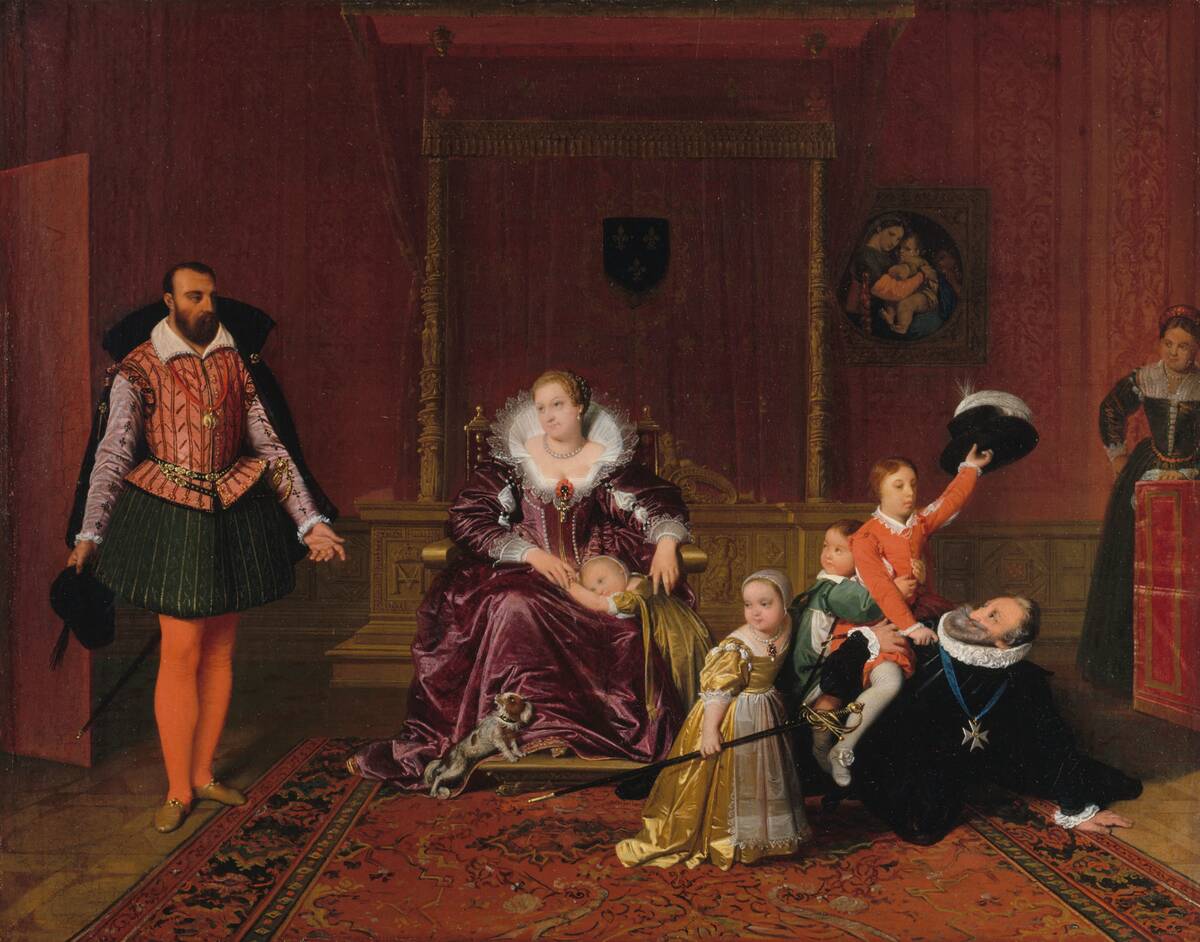 Henri Iv Jouant Avec Ses Enfants Au Moment Où Lambassadeur Despagne Est Admis En Sa Présence