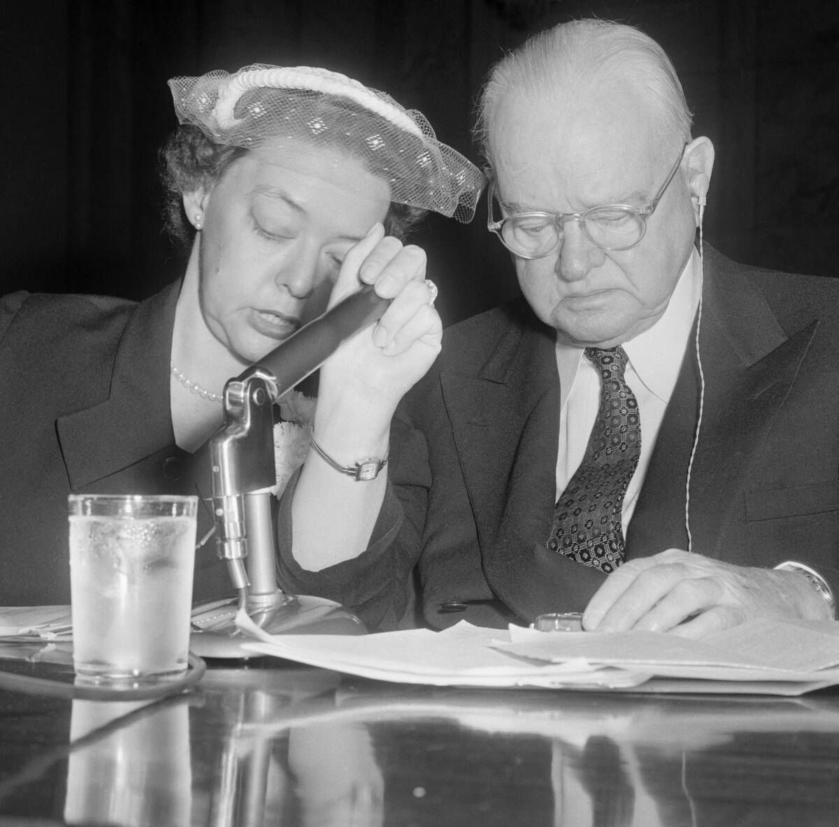 Herbert Hoover and Bernice Miller Conversing