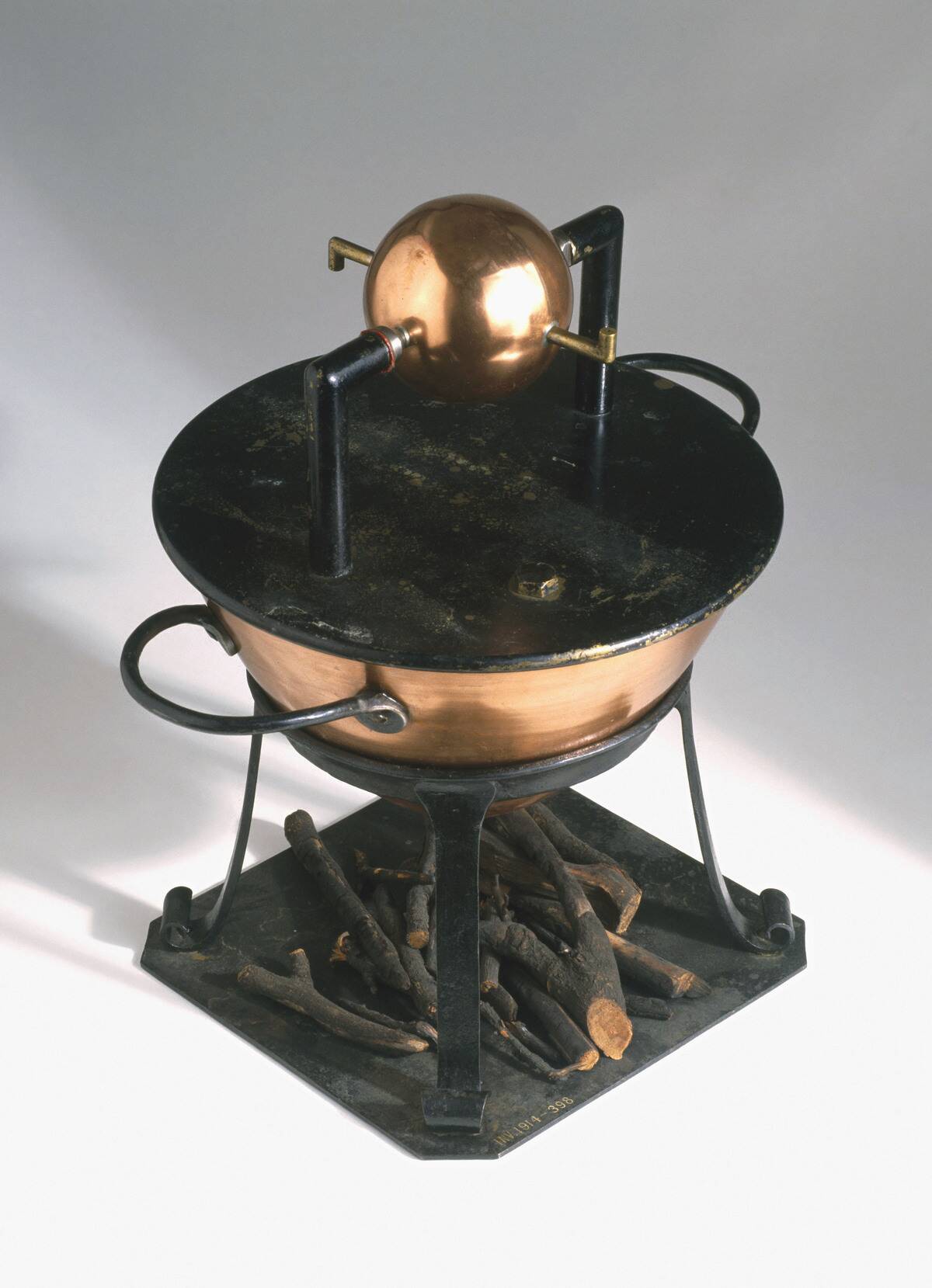 Heros Aeolipile and steam boiler, 1st century BC.