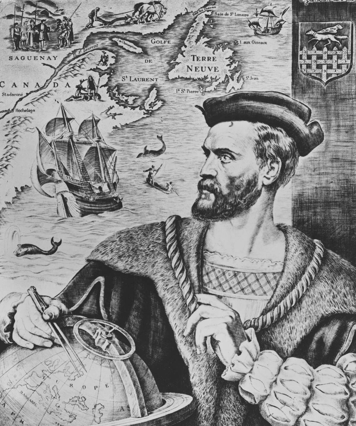 Illustration Depicting Jacques Cartier