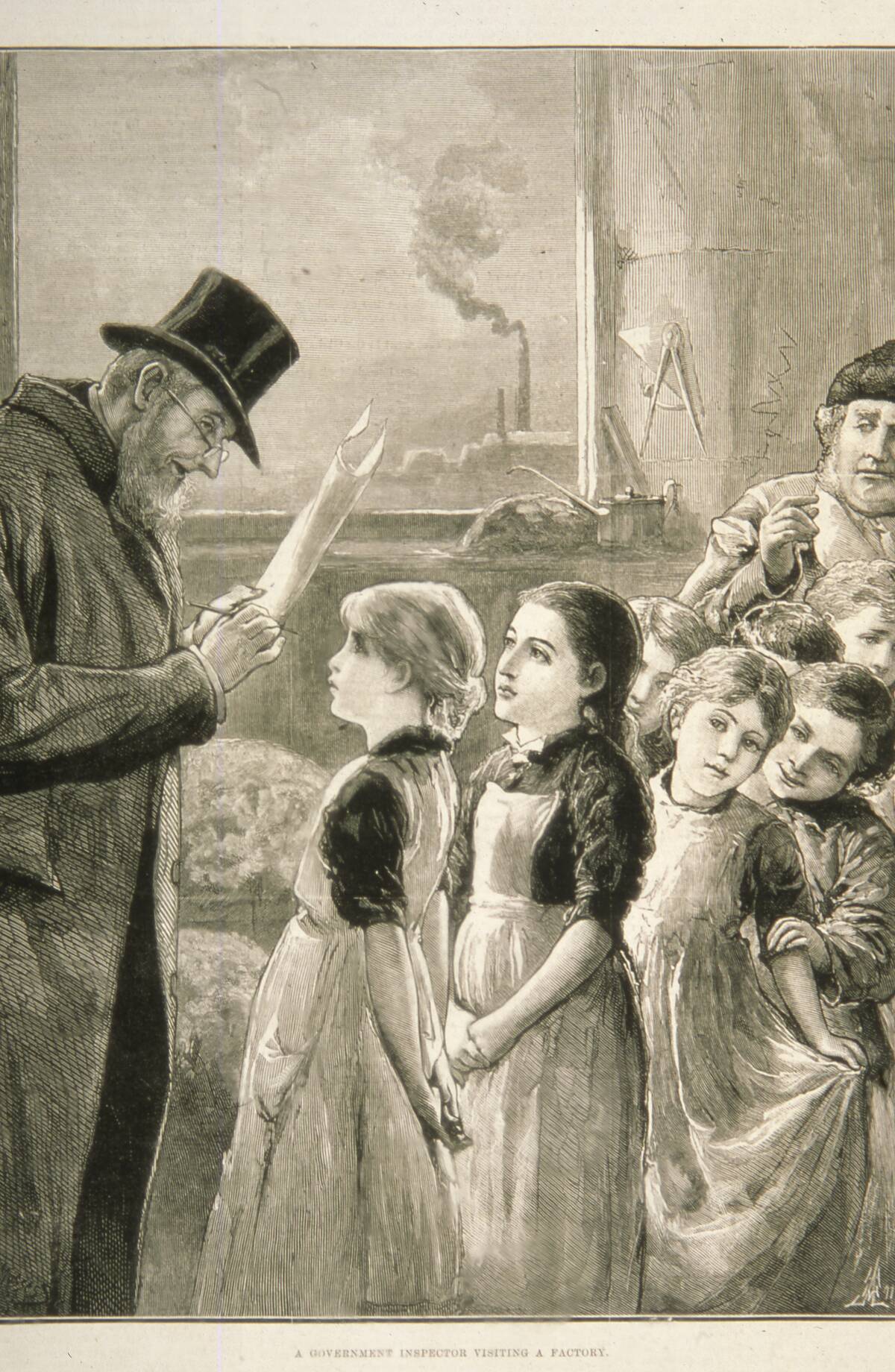 Inspecteur du gouvernement visitant une usine au Royaume-Uni