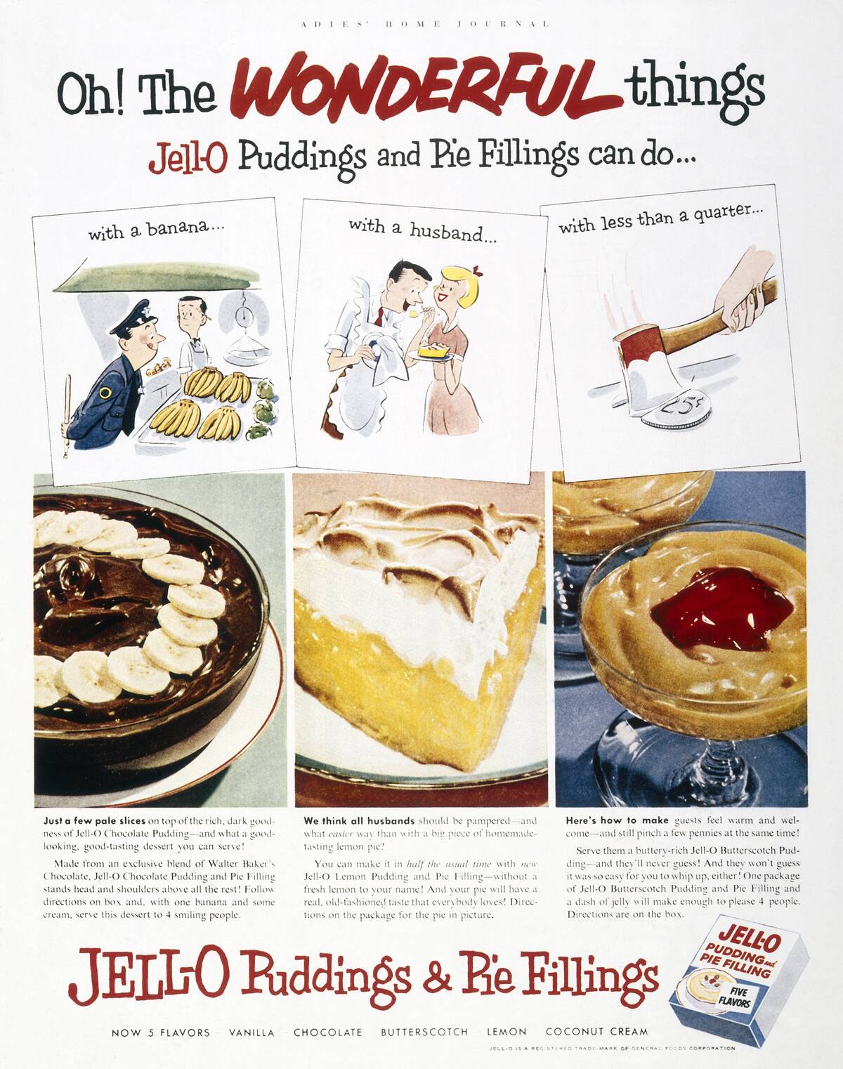 Jell-O Puddings and Pie Fillings Advertisement