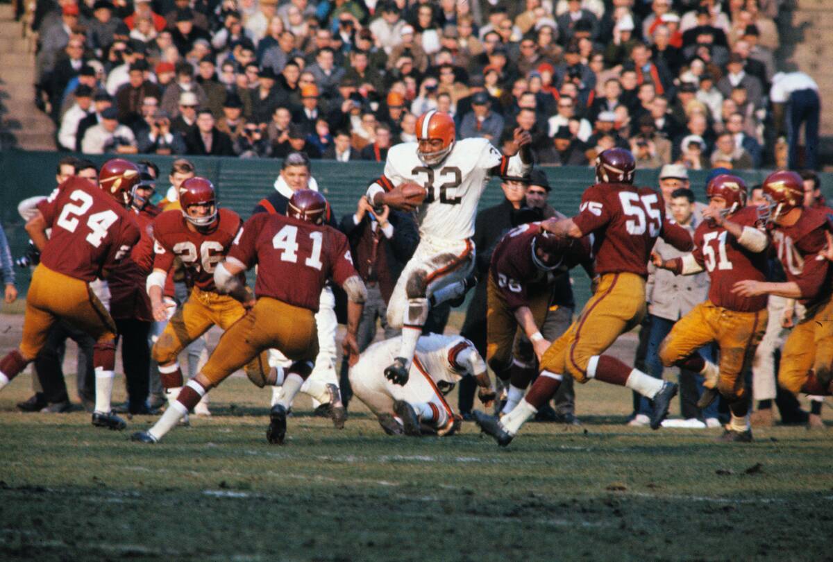 Jim Brown Running with Football