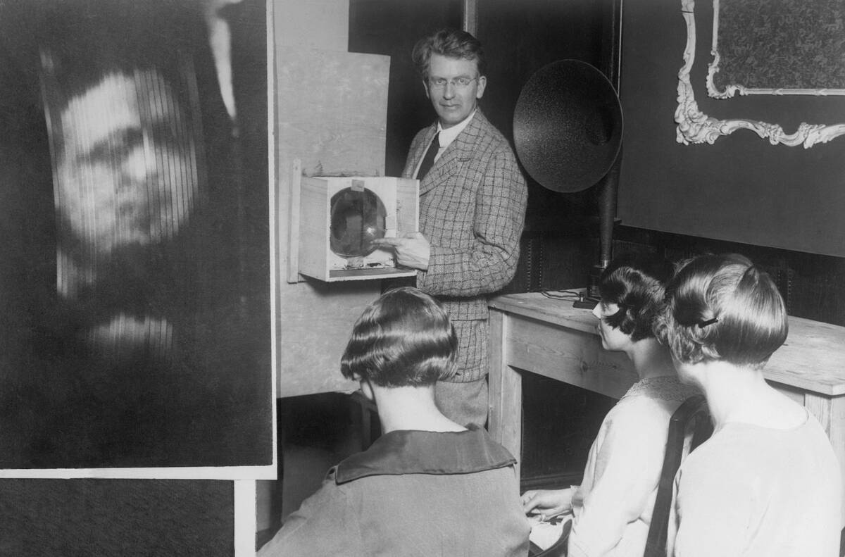 John Logie Baird Demonstrating Television