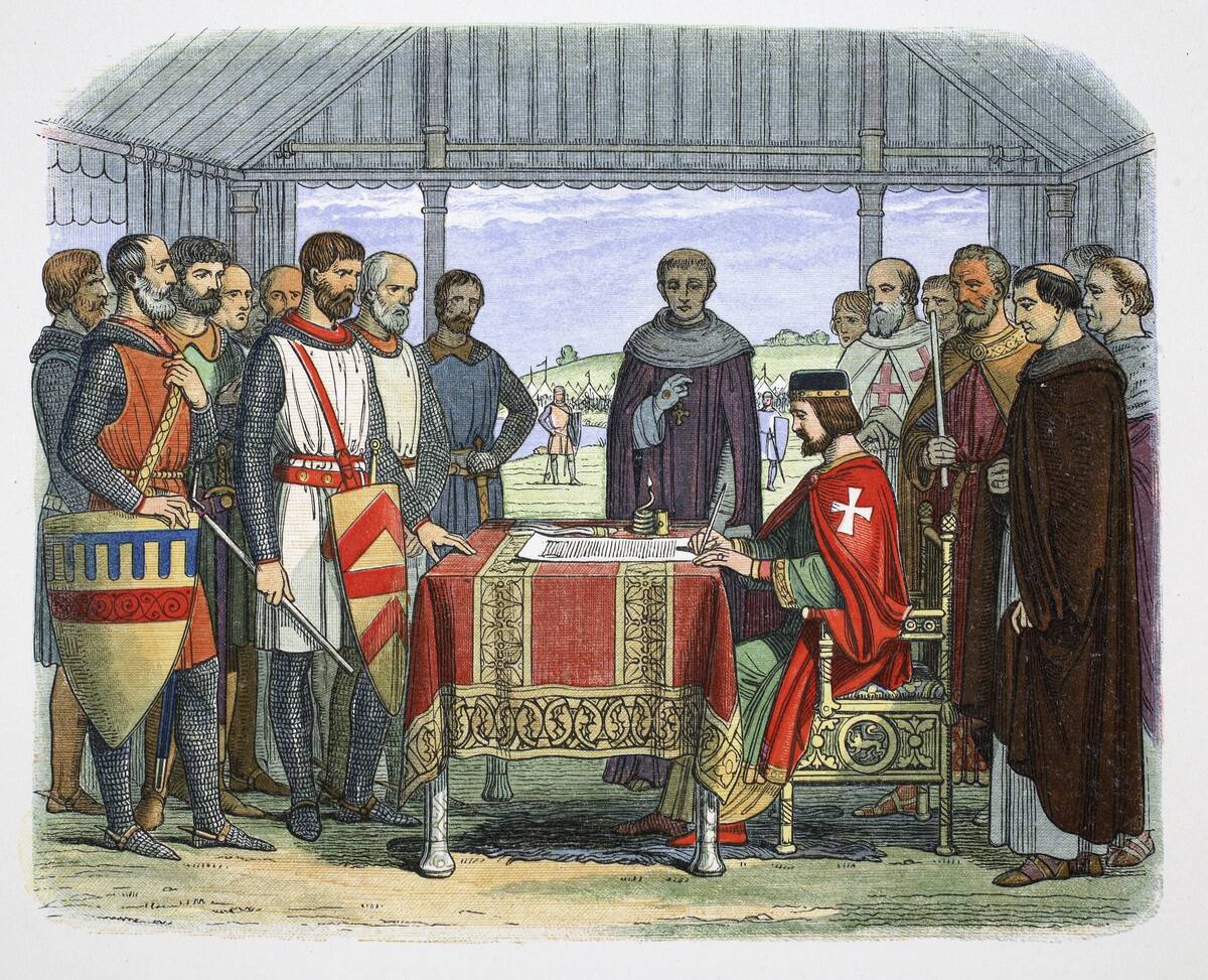 King John Signs The Great Charter Runnymede Surrey 1215 (1864)
