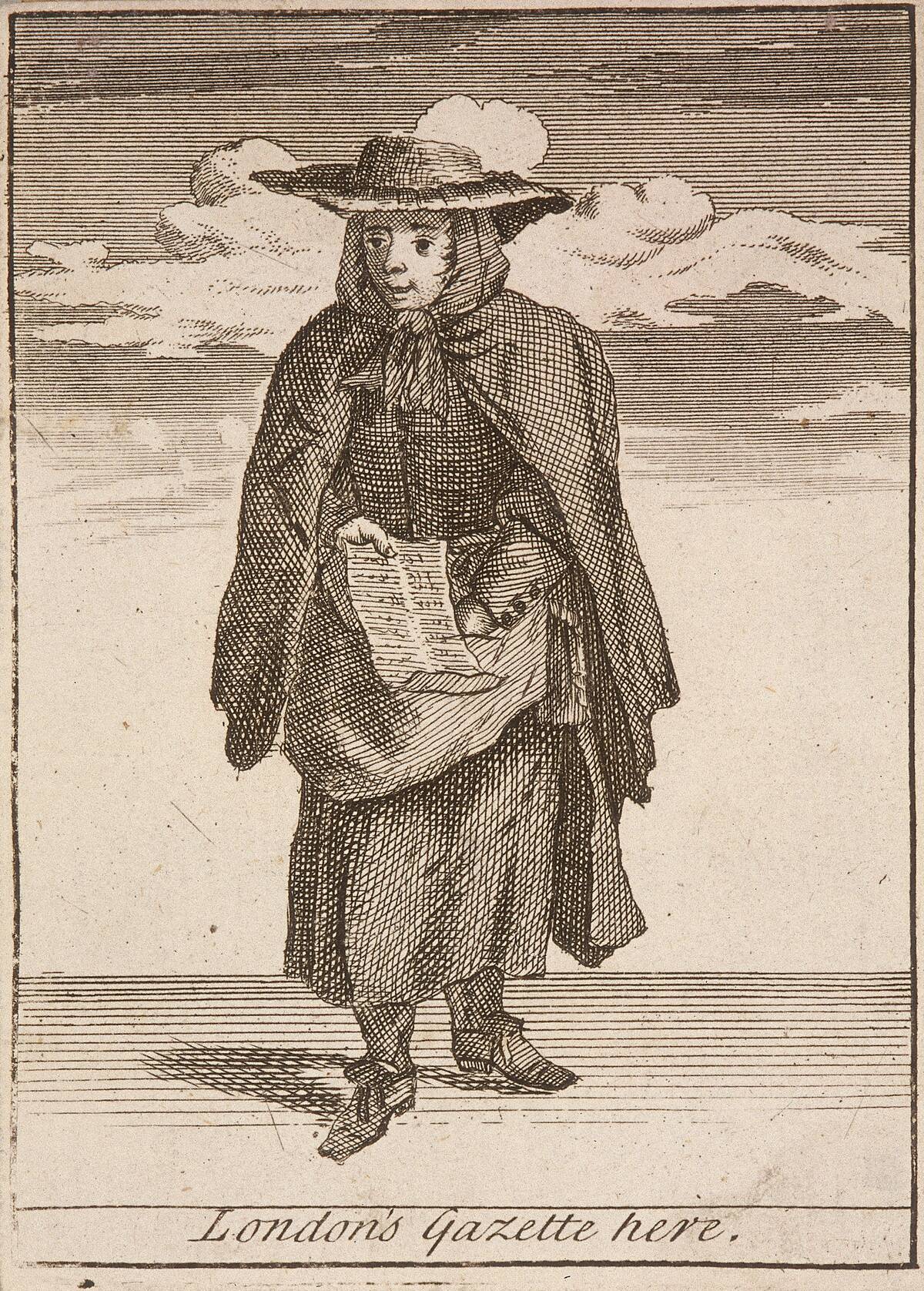 'London's Gazette here', Cries of London, (c1688?). Artist: Anon