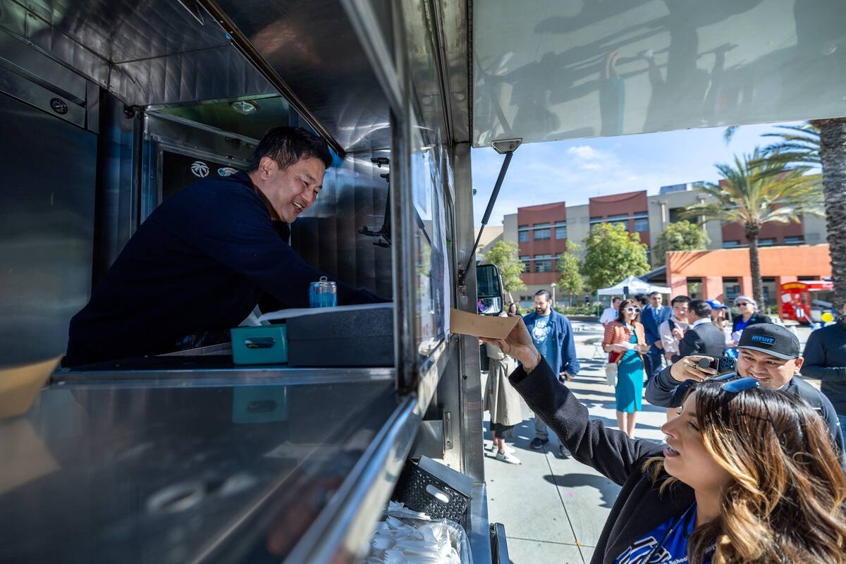 Los Angeles Unified School District and chef Roy Choi and Intuit unveil a fully operational food truck at Maywood Academy High School
