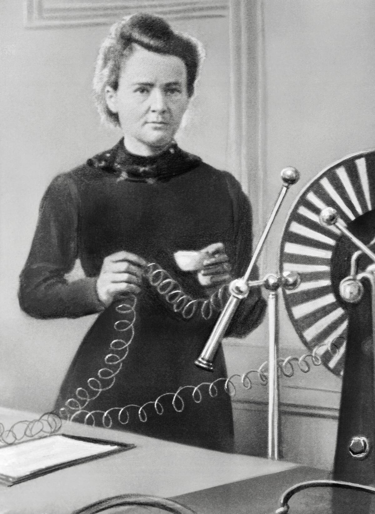 Madame Curie Conducting Experiments