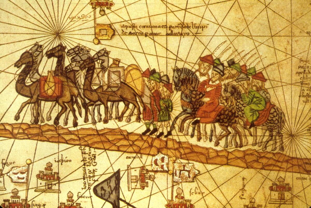 Marco Polo's Route On Silk Road To China