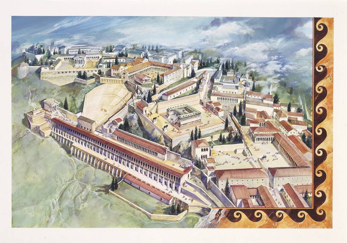 Minor Asia (Turkey), Reconstruction of Pergamon, illustration