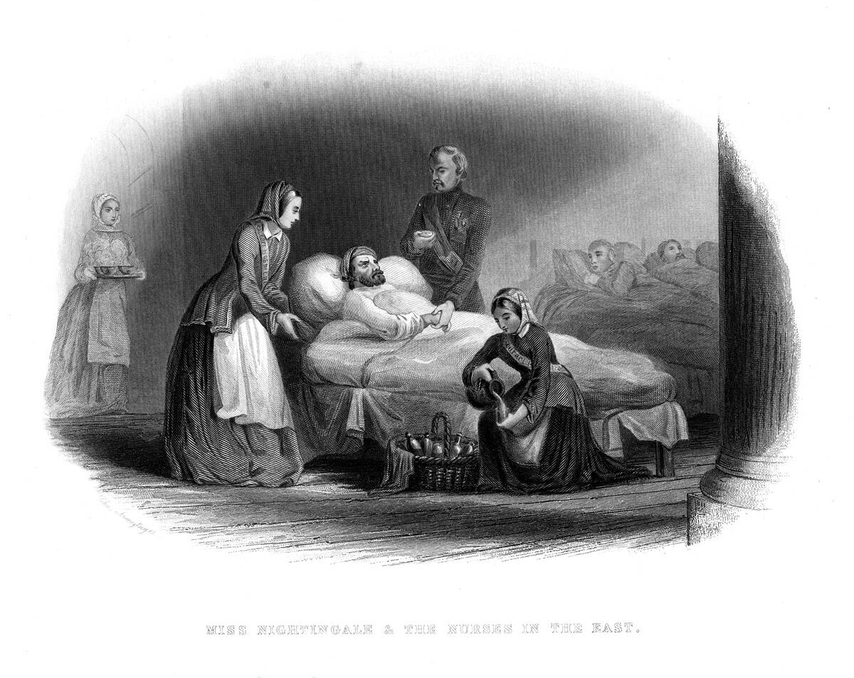 'Miss Nightingale and the Military in the East', c1860.