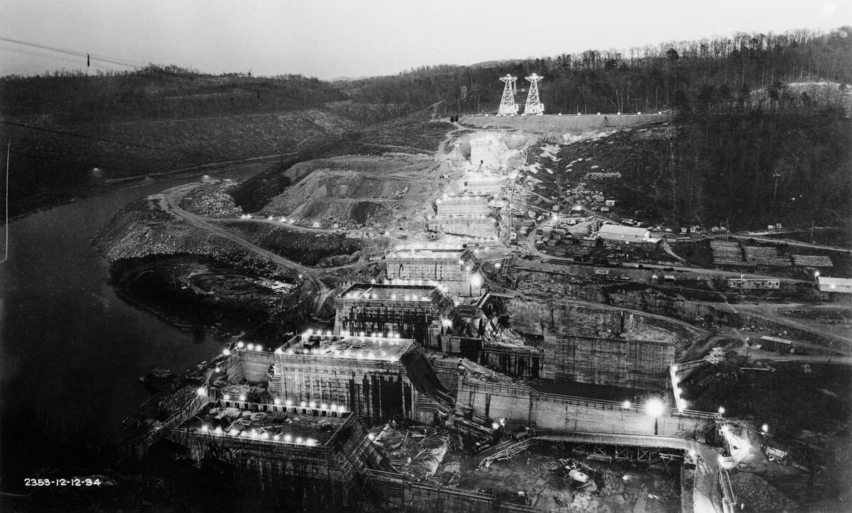 Norris Dam Being Built