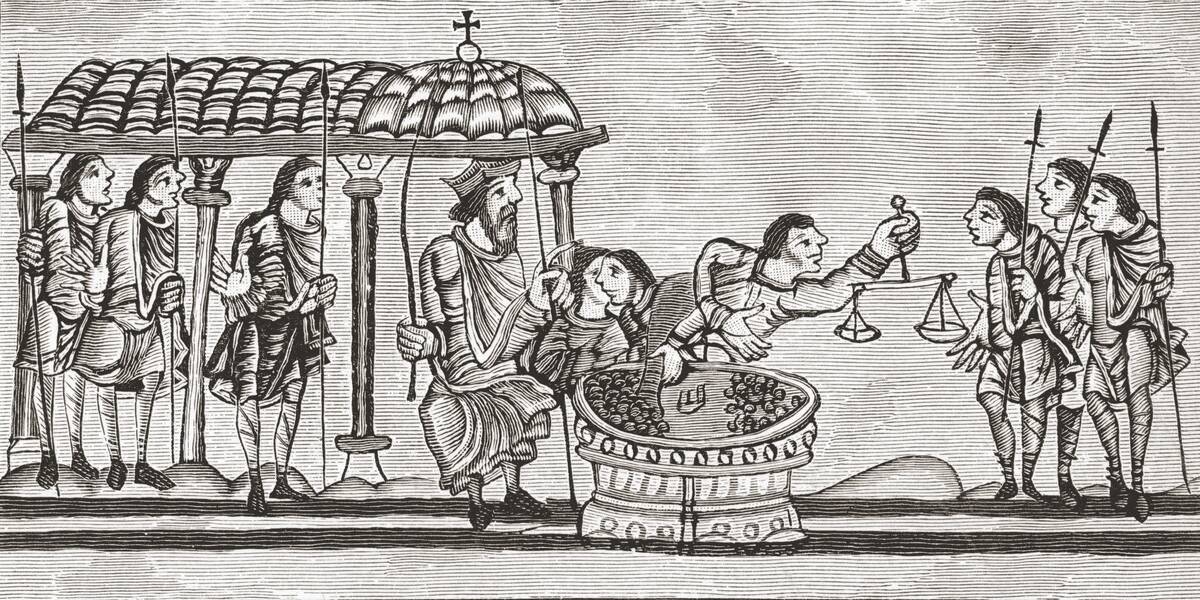 Officers Receiving And Weighing Coin At The Exchequer