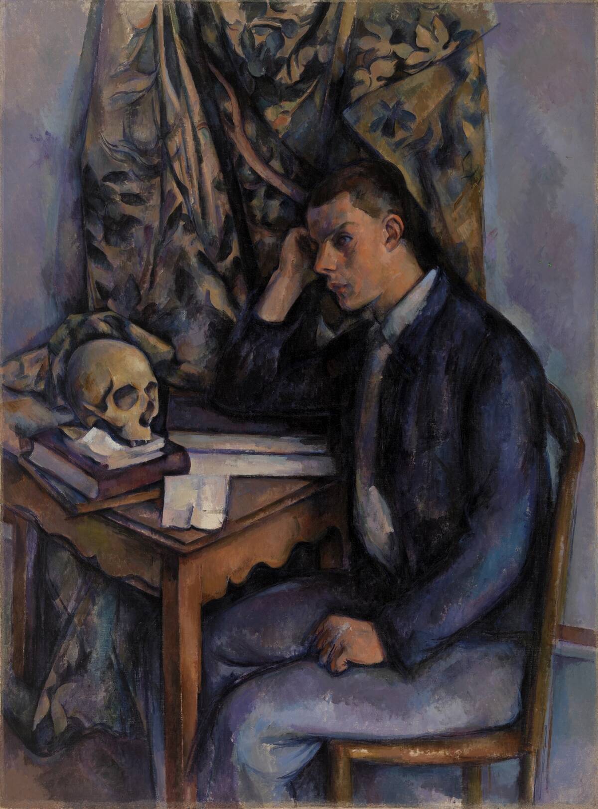 Paul Cezanne: Young Man and Skull (Jeune homme a la tete de mort)